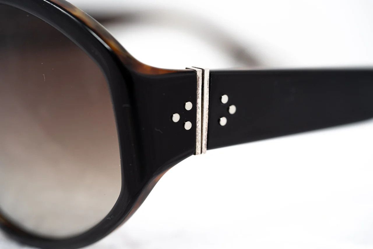 Ann Demeulemeester Ann Demeulemeester Sunglasses Oversized Black and Brown Size ONE SIZE - 9 Thumbnail