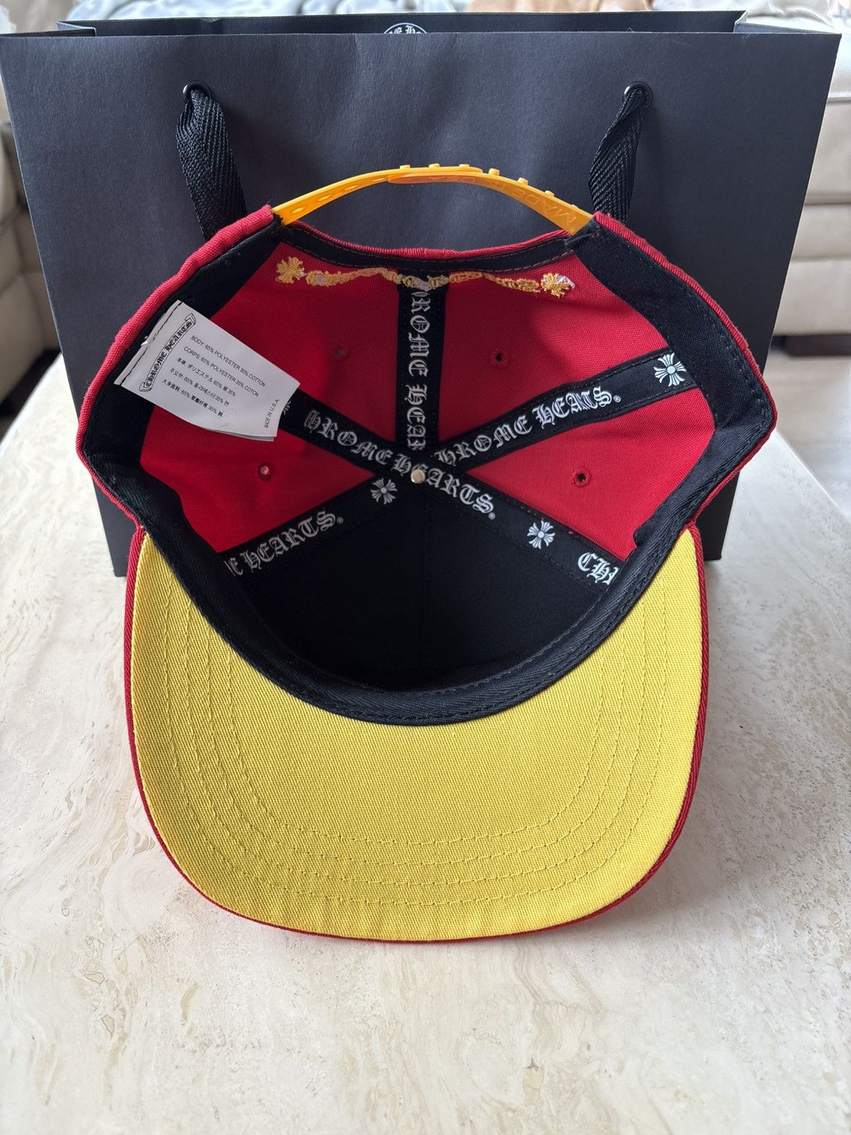 Chrome Hearts Chrome Hearts "Red/Yellow" CH Baseball Hat Size ONE SIZE - 6 Thumbnail