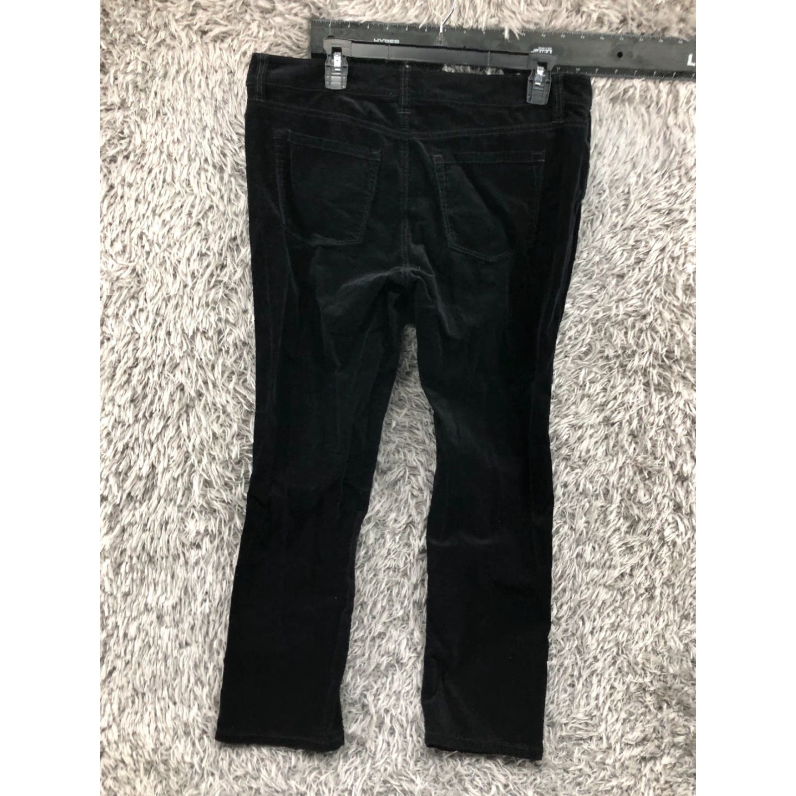 Loft Loft Petite Black Straight Pants 12P Womens Knit Flat Front Elastic Waist Pockets Ankle 28in Regular Rise Modern Classic Size 34" / US 12 / IT 48 - 5 Thumbnail
