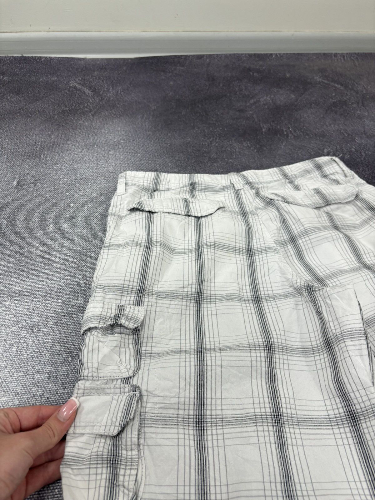 Lee Vintage Lee Dungarees Y2K Hype Check Casual Cargo Shorts Size US 30 / EU 46 - 19 Thumbnail