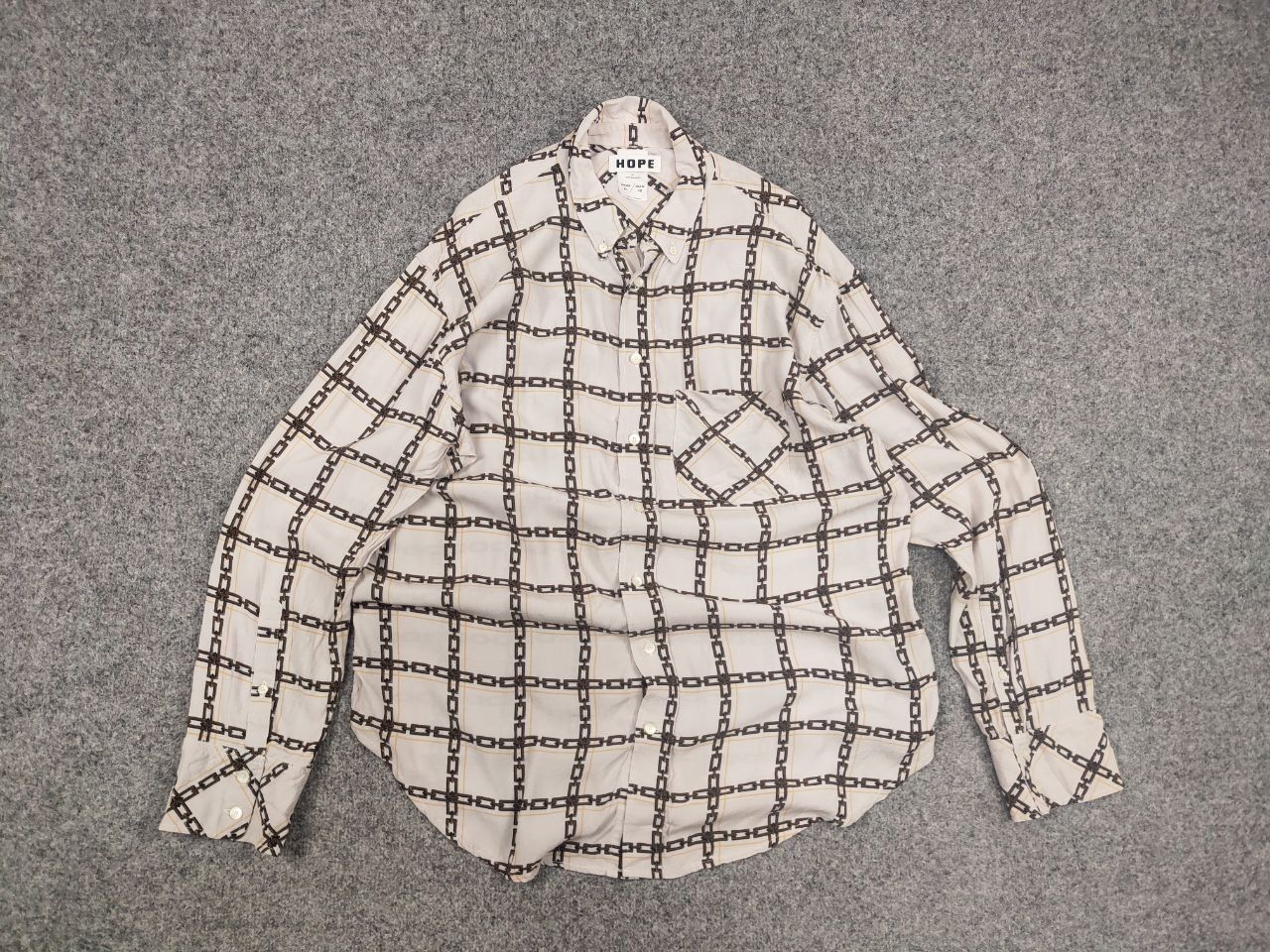 Hope Hope design Unisex Mash Button Shirt Oversized Logo chain Size US M / EU 48-50 / 2 - 8 Thumbnail