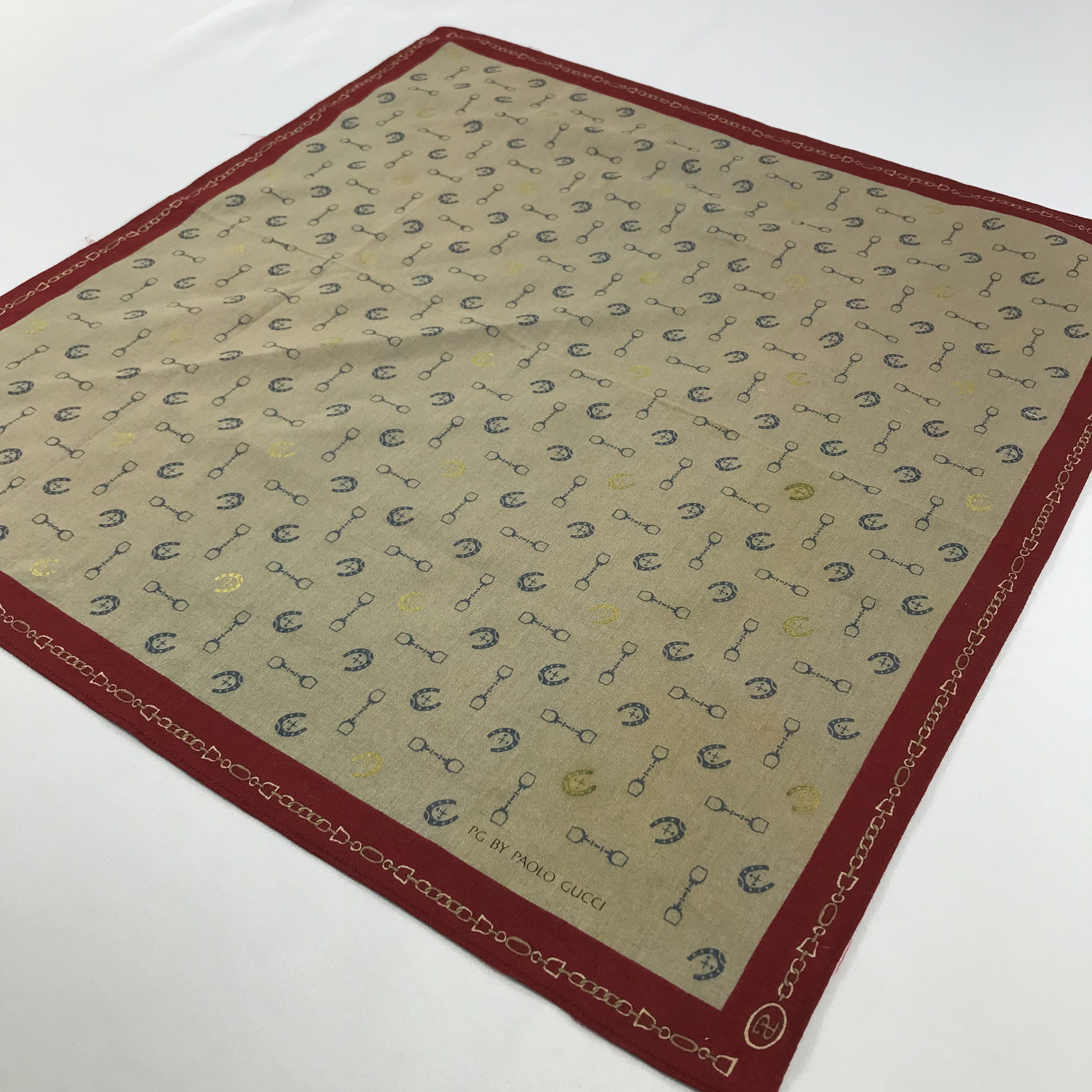 Paolo Gucci × Vintage Paolo Gucci Bandana / Handkerchief / Neckerchief - S2520 Size ONE SIZE - 2 Thumbnail