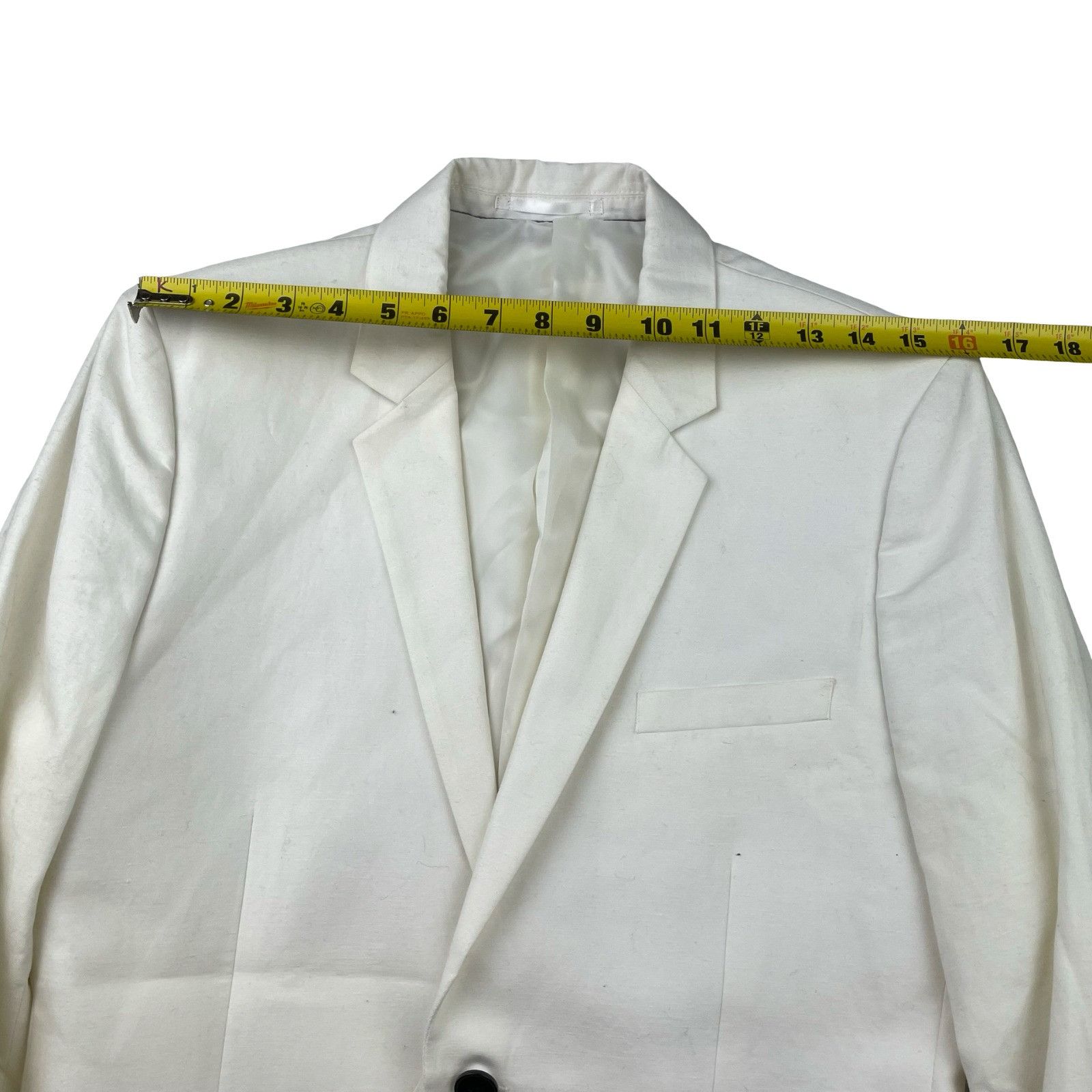H&M NEW H&M Men's Cotton/Linen 2-Button Blazer White • 38R US Size 38R - 9 Thumbnail