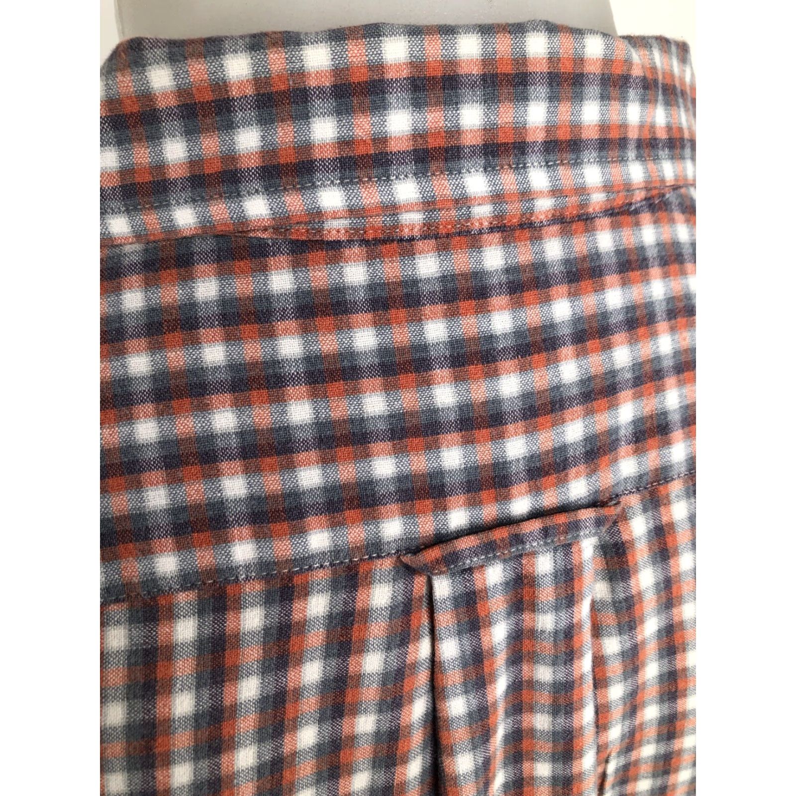 Polo Ralph Lauren Polo / Ralph Lauren Shirt Mens L plaid collar button-up short sleeve Gray / Orangish Red / White Caldwell Size US L / EU 52-54 / 3 - 5 Thumbnail