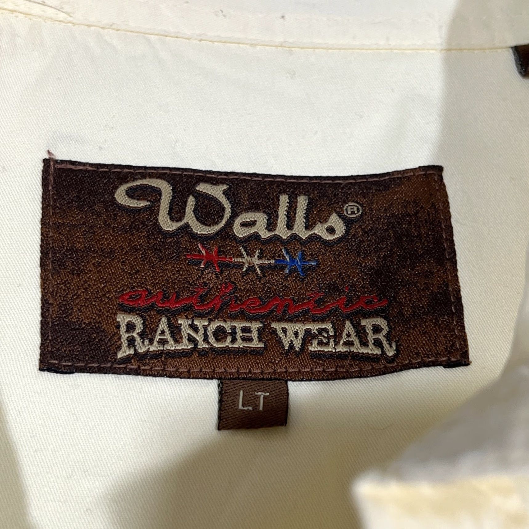 Walls VINTAGE Walls Ranch Wear Shirt Mens LT Button-Down Long Sleeve Pale Yellow Logo Western Size US L / EU 52-54 / 3 - 4 Thumbnail