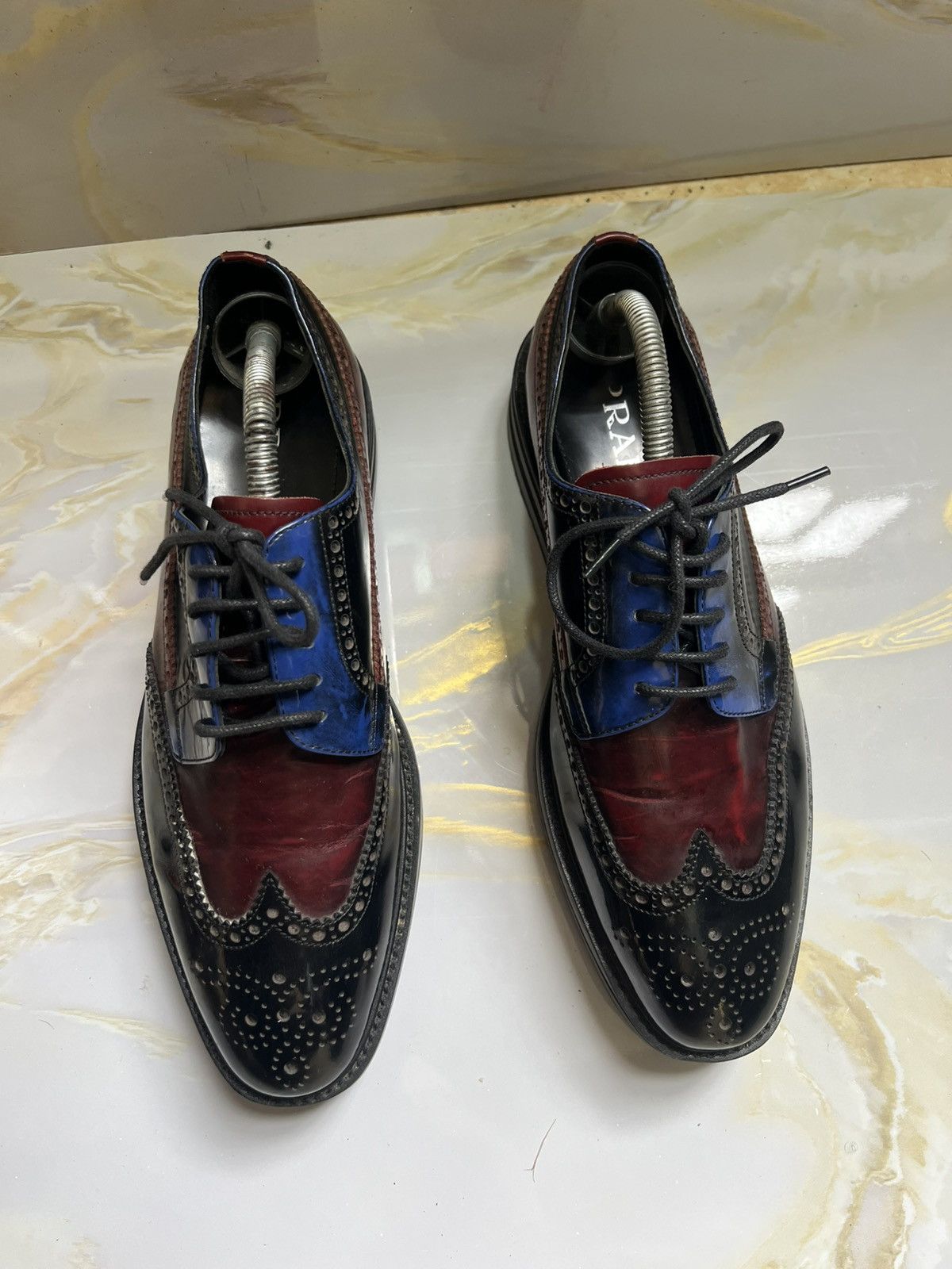 Prada Prada Brogue platform leather derby Size US 7 / EU 40 - 11 Thumbnail