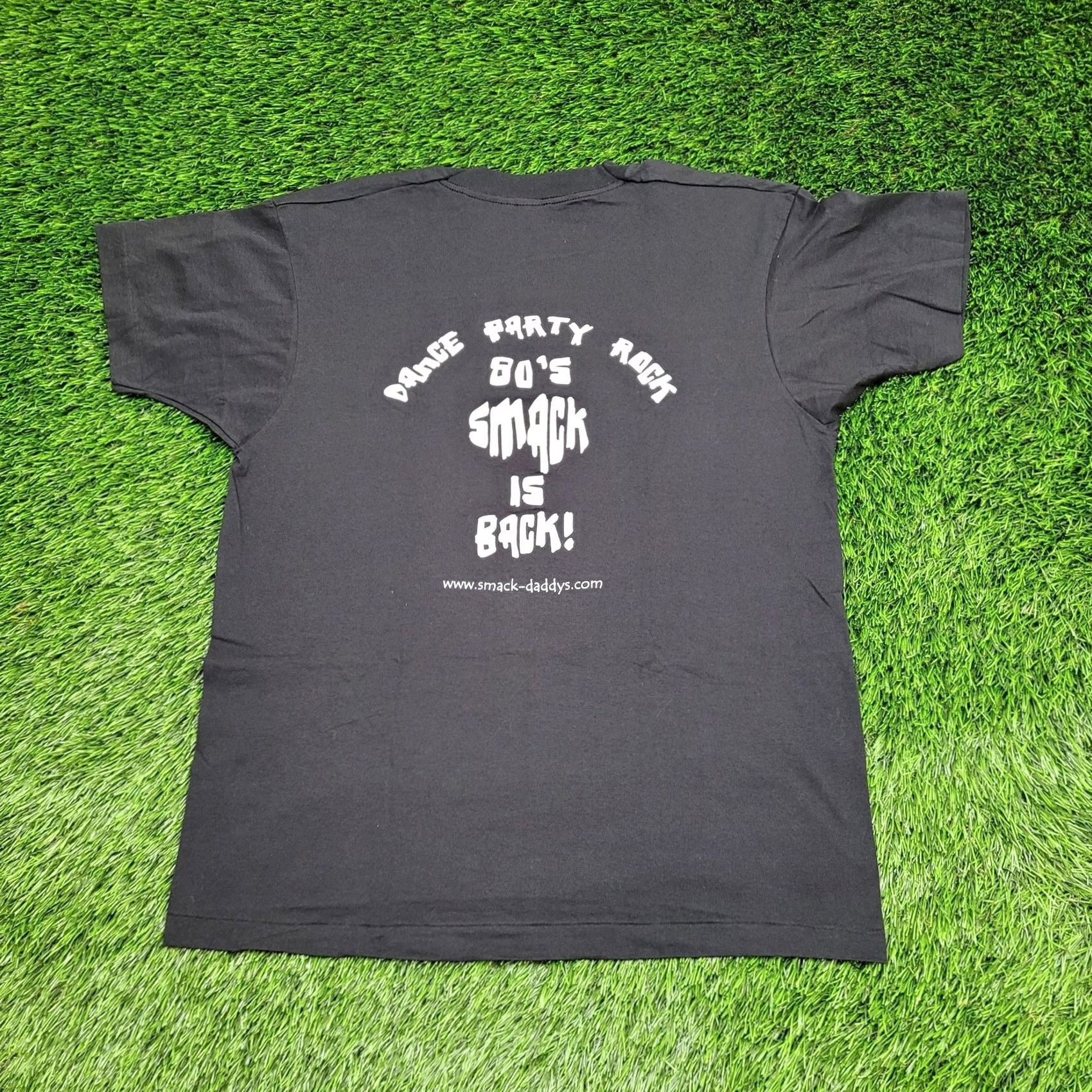 Vintage VINTAGE Smackdaddys Shirt Logo Graphic Tee Black M 80s 1980s Mens Casual Short Sleeve Crew Neck Knit Cotton Polyester Size US M / EU 48-50 / 2 - 2 Thumbnail