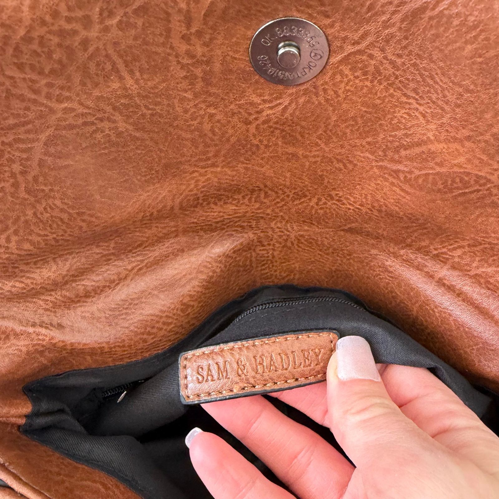 Other Sam & Hadley Brown Faux Leather Crossbody Bag Size ONE SIZE - 2 Thumbnail