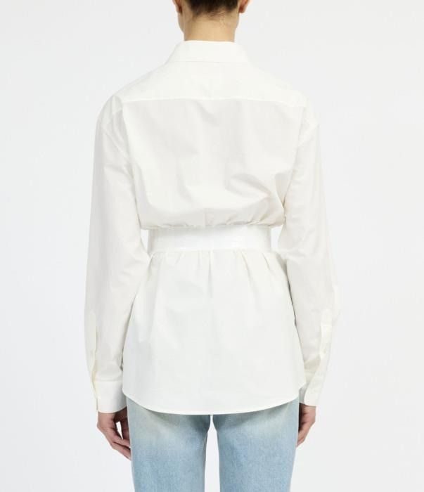 Maison Margiela o1bcso1str0526 MM6 Shirt in Off White Size S / US 4 / IT 40 - 6 Thumbnail