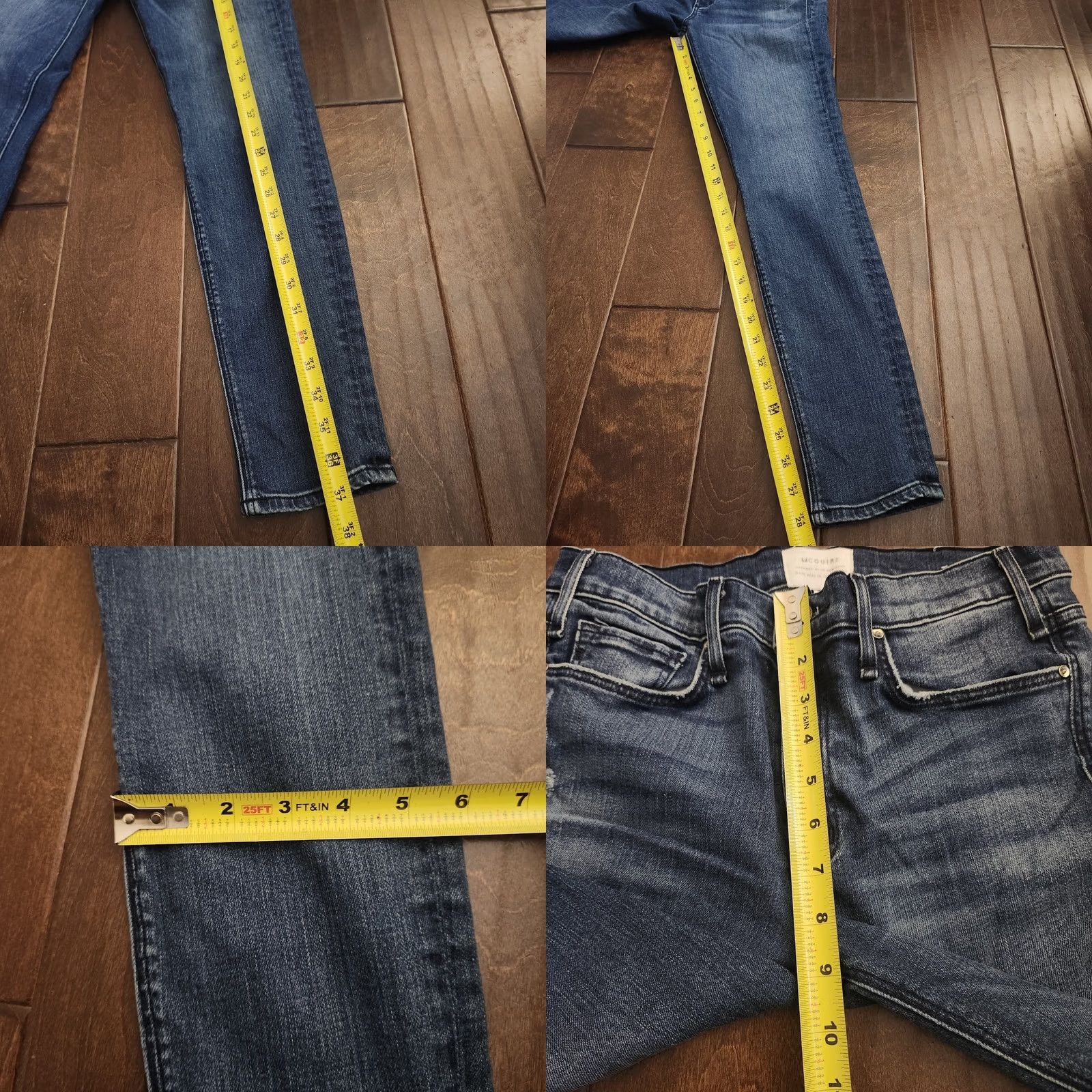 Denime McGuire Jeans Womens 28 Blue Size Skinny Stretch Denim Ankle Crop Size 28" / US 6 / IT 42 - 9 Thumbnail