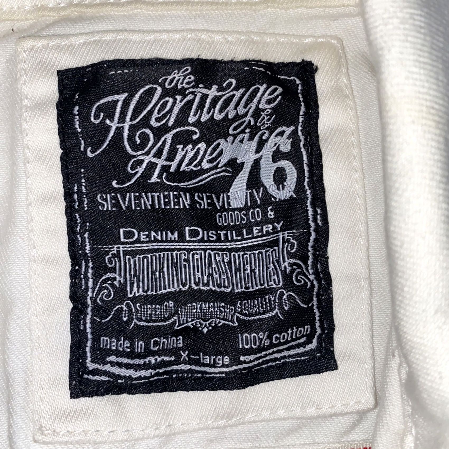 Vintage VINTAGE The Heritage Denim Jacket XL Men Blue 1776 Military Hero Working Class Distressed Cotton Size US XL / EU 56 / 4 - 2 Thumbnail