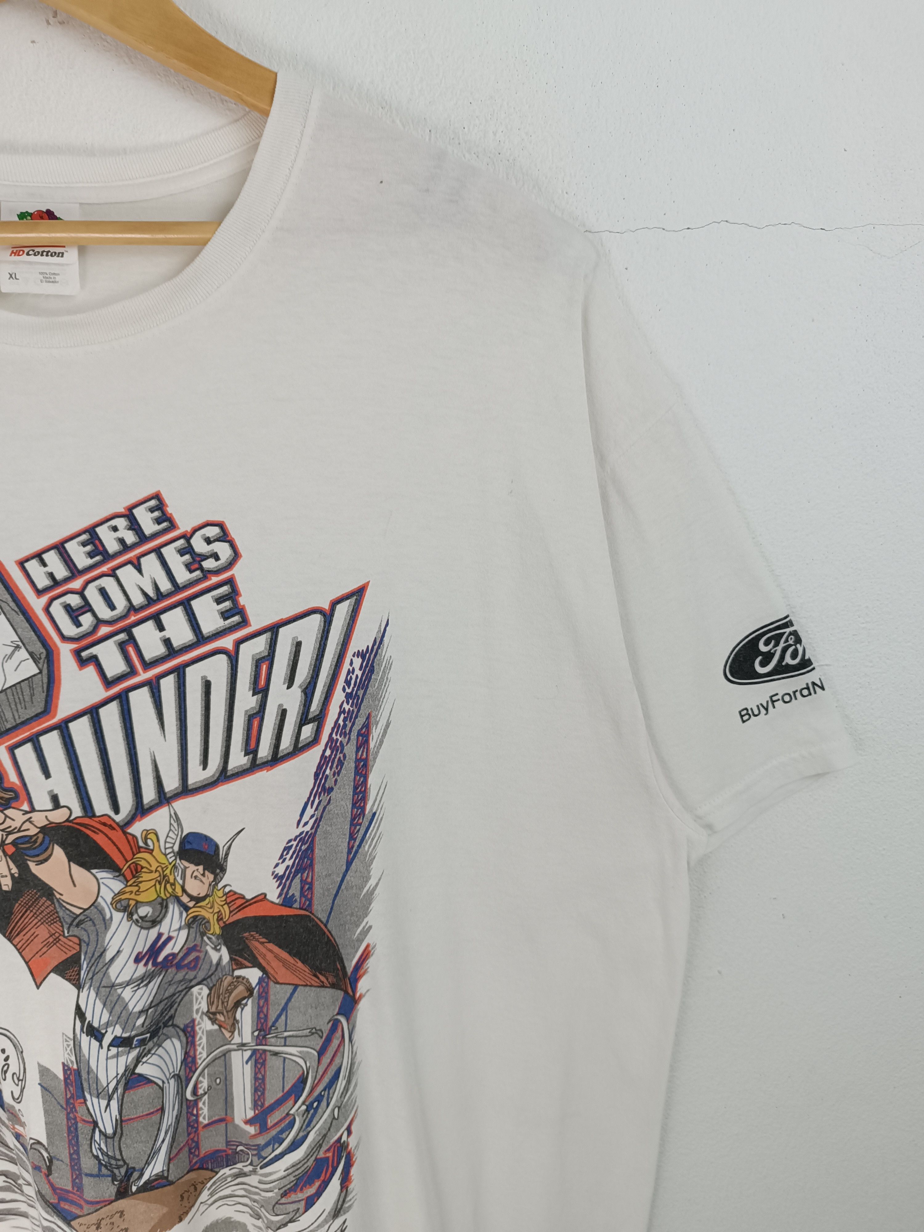 Ford VINTAGE MARVEL X FORD X NEW YORK NETS PROMO TEE thor mlb Size US XL / EU 56 / 4 - 6 Thumbnail