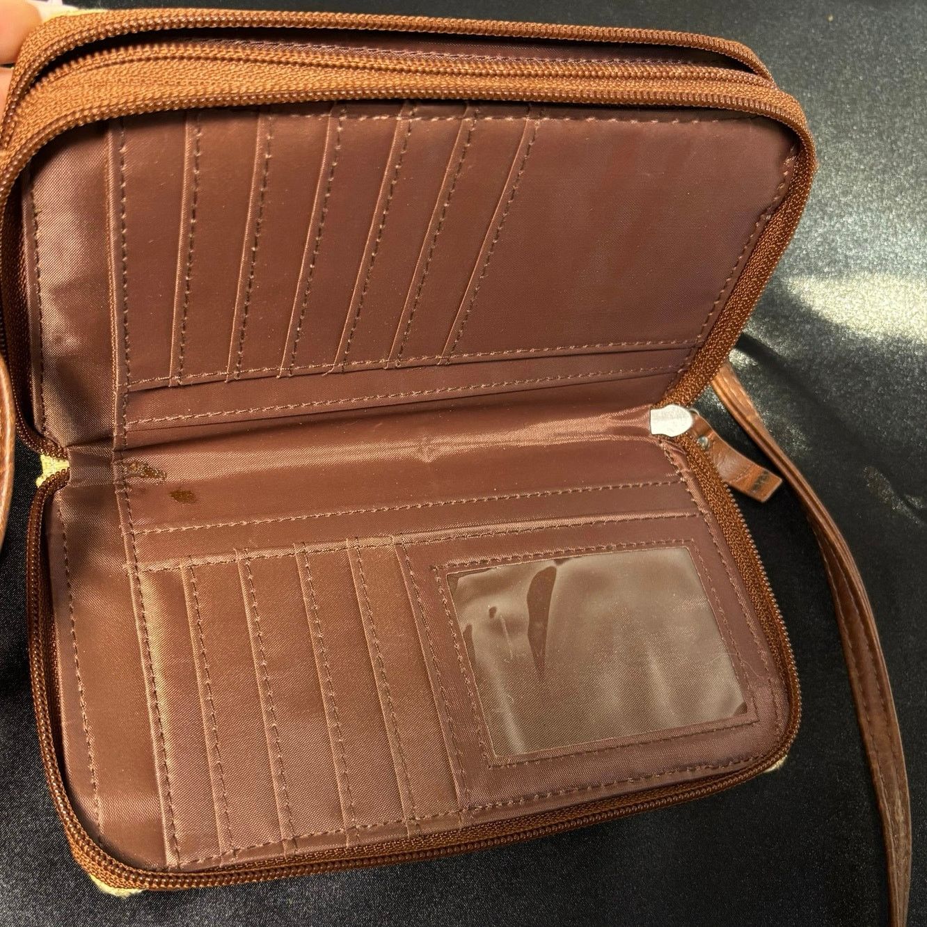Other Western Tan & Brown Straw Wallet Purse Size ONE SIZE - 5 Thumbnail