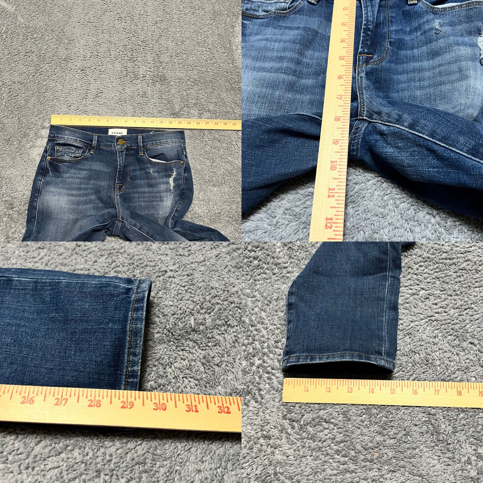 Frame VINTAGE FRAME Denim Womens Jeans Boyfriend 24 Blue Ankle 28x29.5 Womens Boys? Size 42" / US 20 - 8 Thumbnail