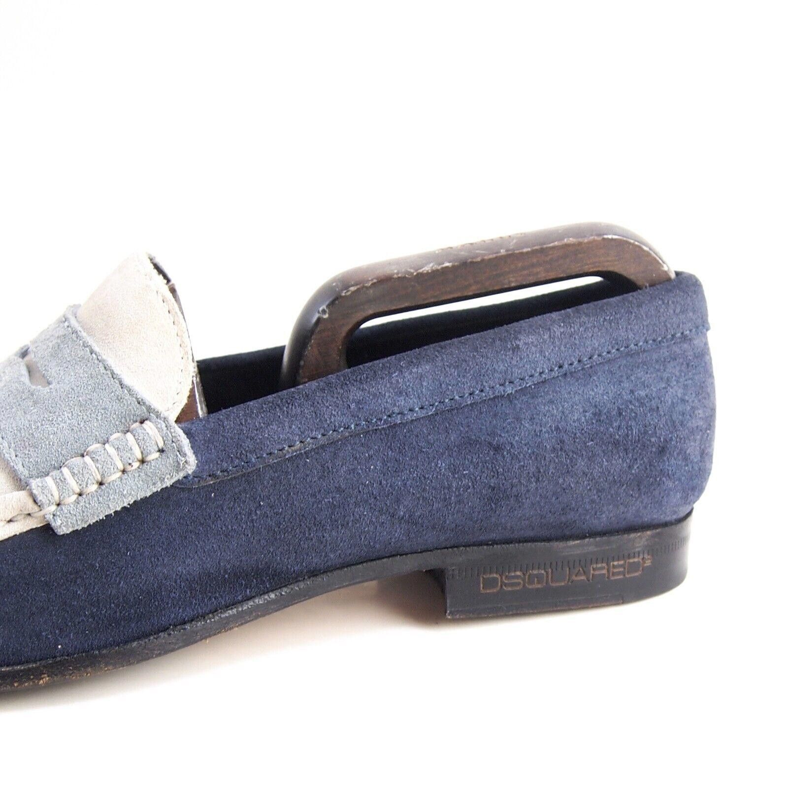 Dsquared2 Dsquared2 Penny Loafers White Blue Suede Mens EU 40 US 7 Size US 7 / EU 40 - 2 Thumbnail