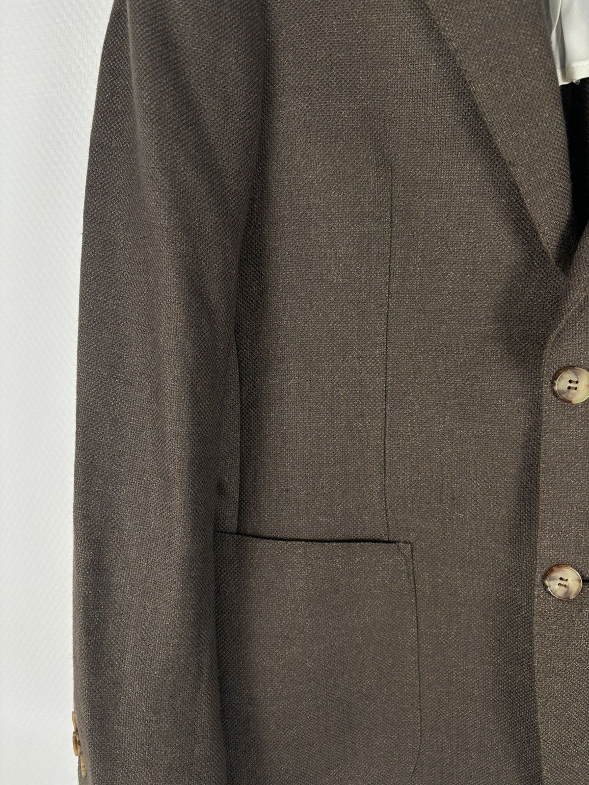 Suitsupply Marling Evans Havana Patch-HL Linen-Wool Casual Sport Blazer Coat Jacket Size 48S - 7 Thumbnail