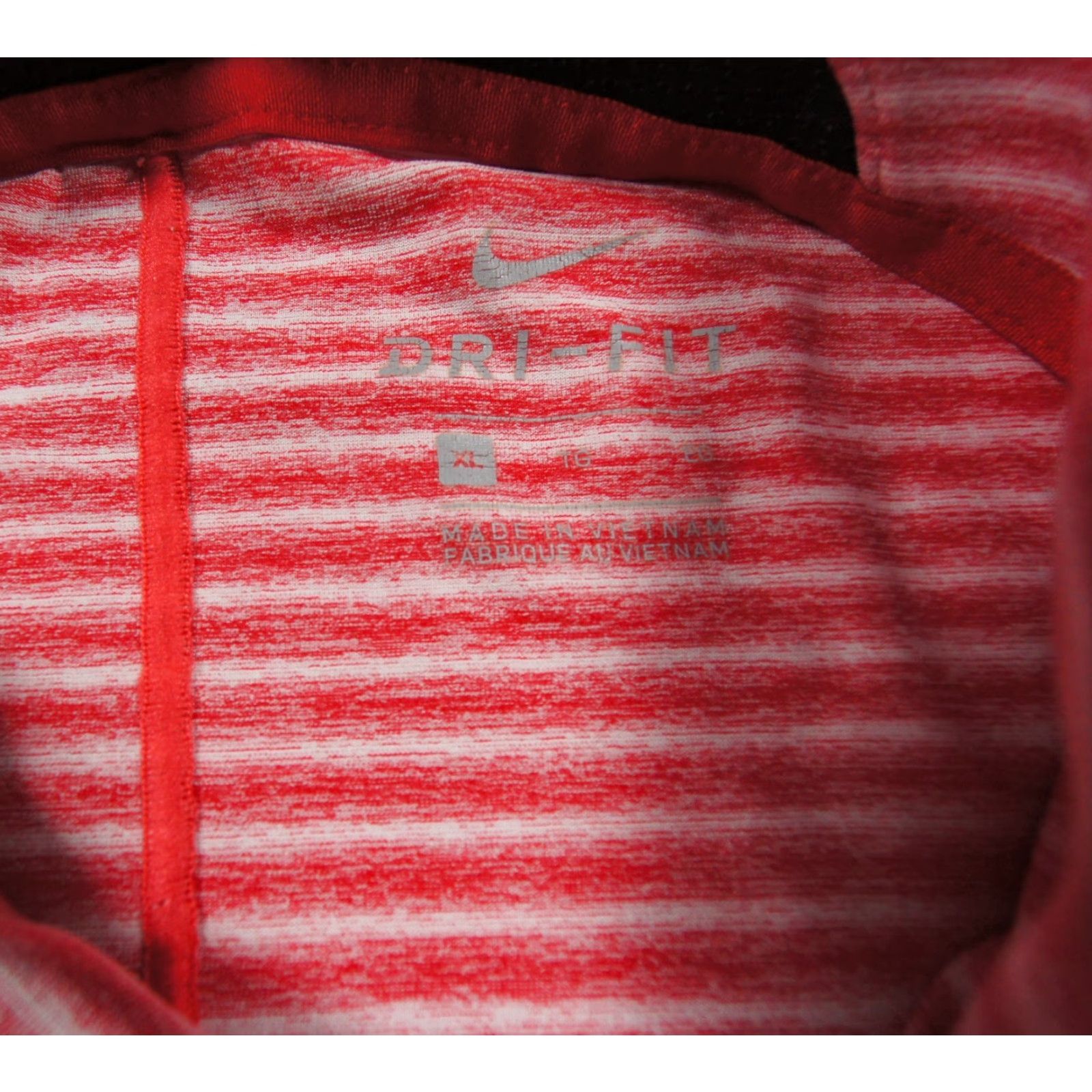 Nike Nike Tiger Woods Dri-Fit Polo Shirt Mens XL Red Striped Golf Boulder Ridge Polyester Spandex Logo Cap Neck Collared Short Sleeve Men’s Golf Shirt Size US XL / EU 56 / 4 - 7 Thumbnail