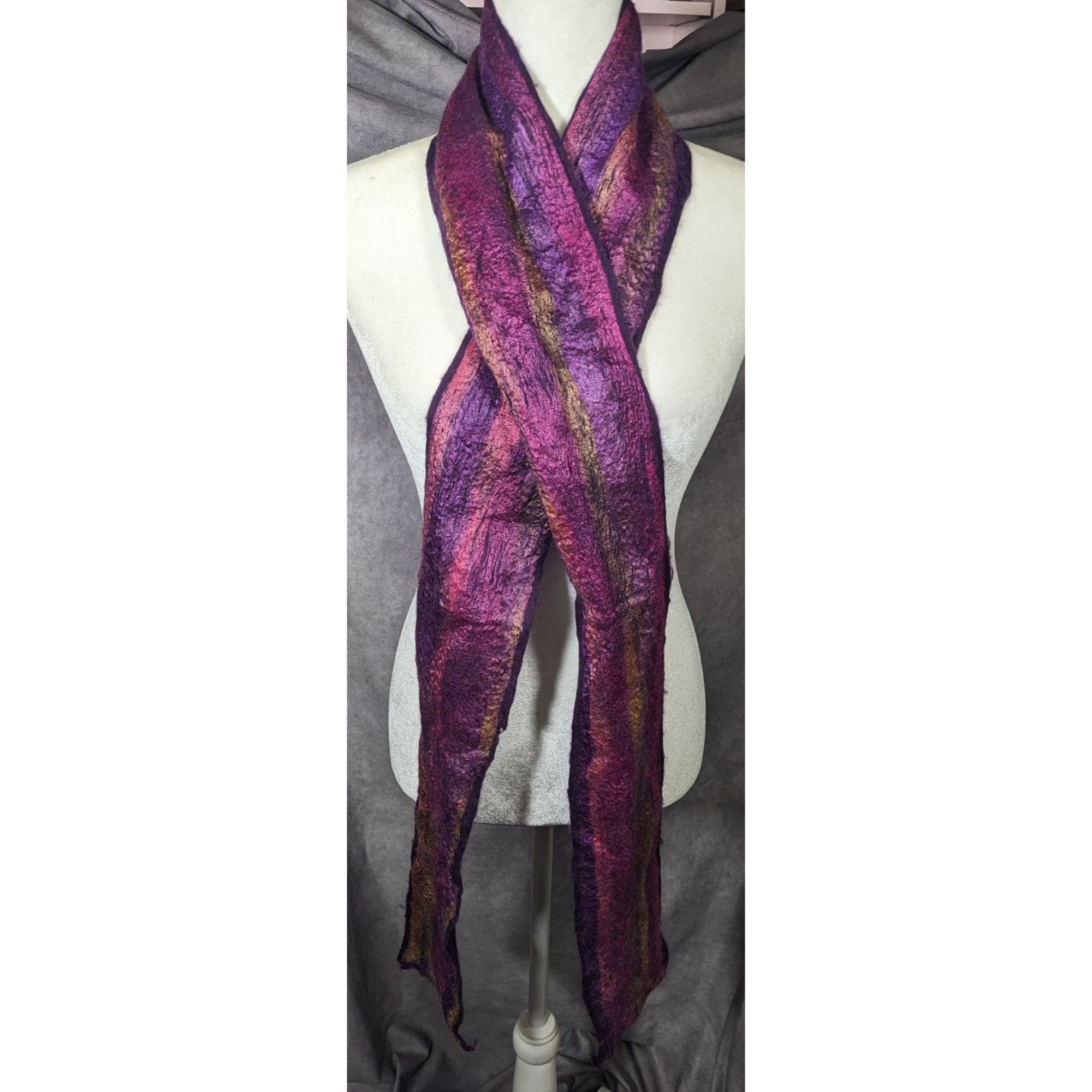 Other Yomo New York Purple Metallic Felted Scarf Size ONE SIZE - 7 Thumbnail