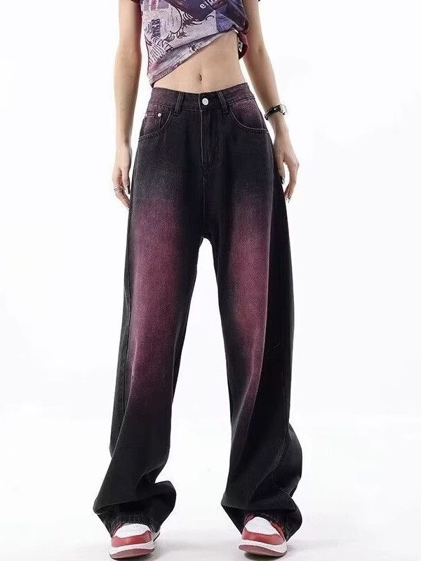 Japanese Brand × Jean American high street retro men's trendy purple washed jeans Size US 32 / EU 48 - 1 Thumbnail