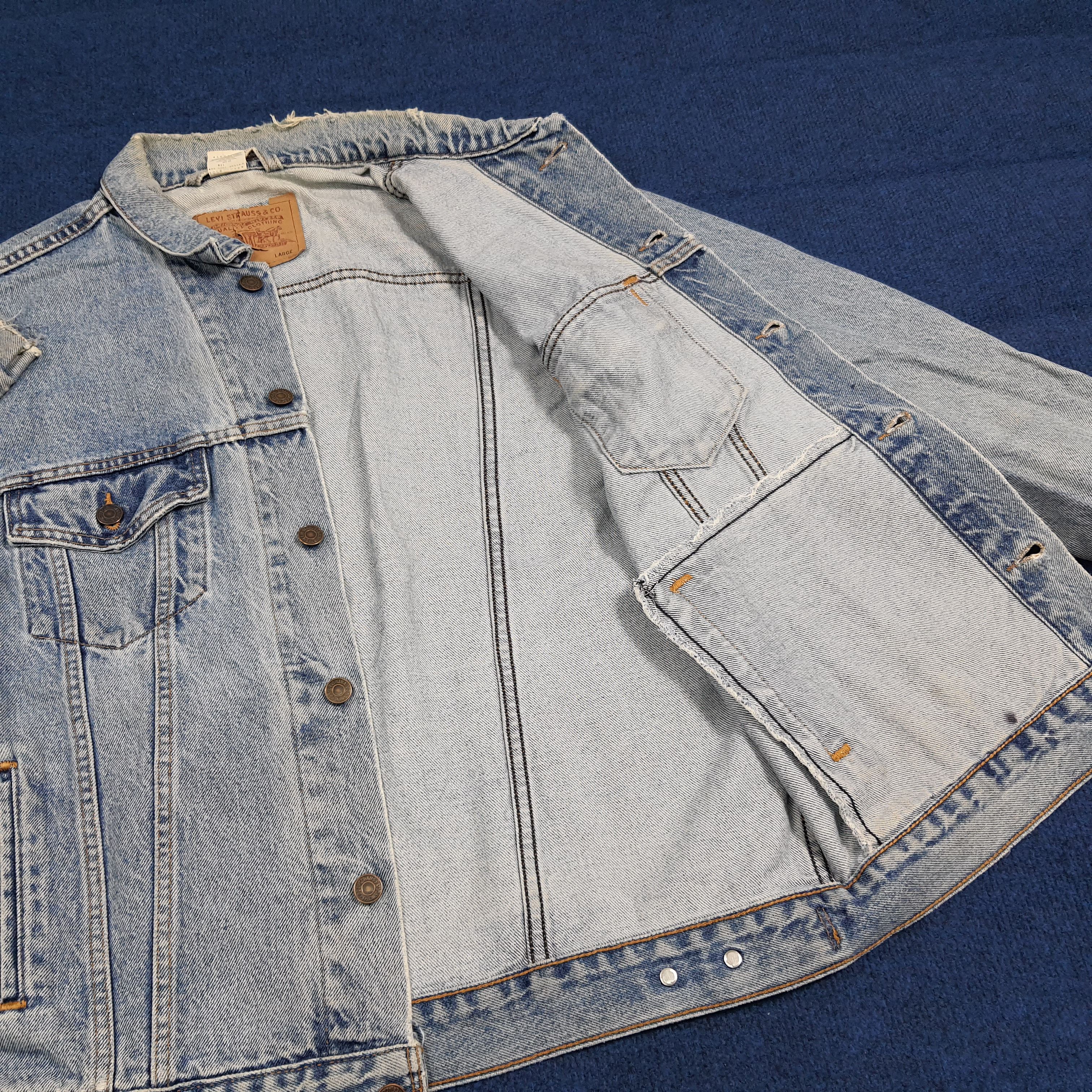 Levi's Vintage 90s Levi’s Denim Jacket Custom Jamiroquai C281N5 Size US L / EU 52-54 / 3 - 10 Thumbnail