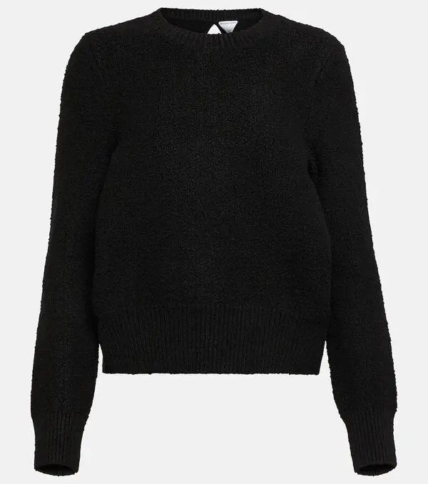 Bottega Veneta o1y0725 Crewneck Sweater in Black Size L / US 10 / IT 46 - 1 Thumbnail