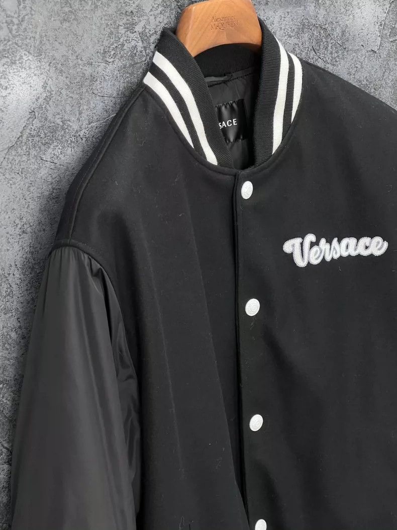 Versace Versace Black baseball collar jacket Size US L / EU 52-54 / 3 - 6 Thumbnail