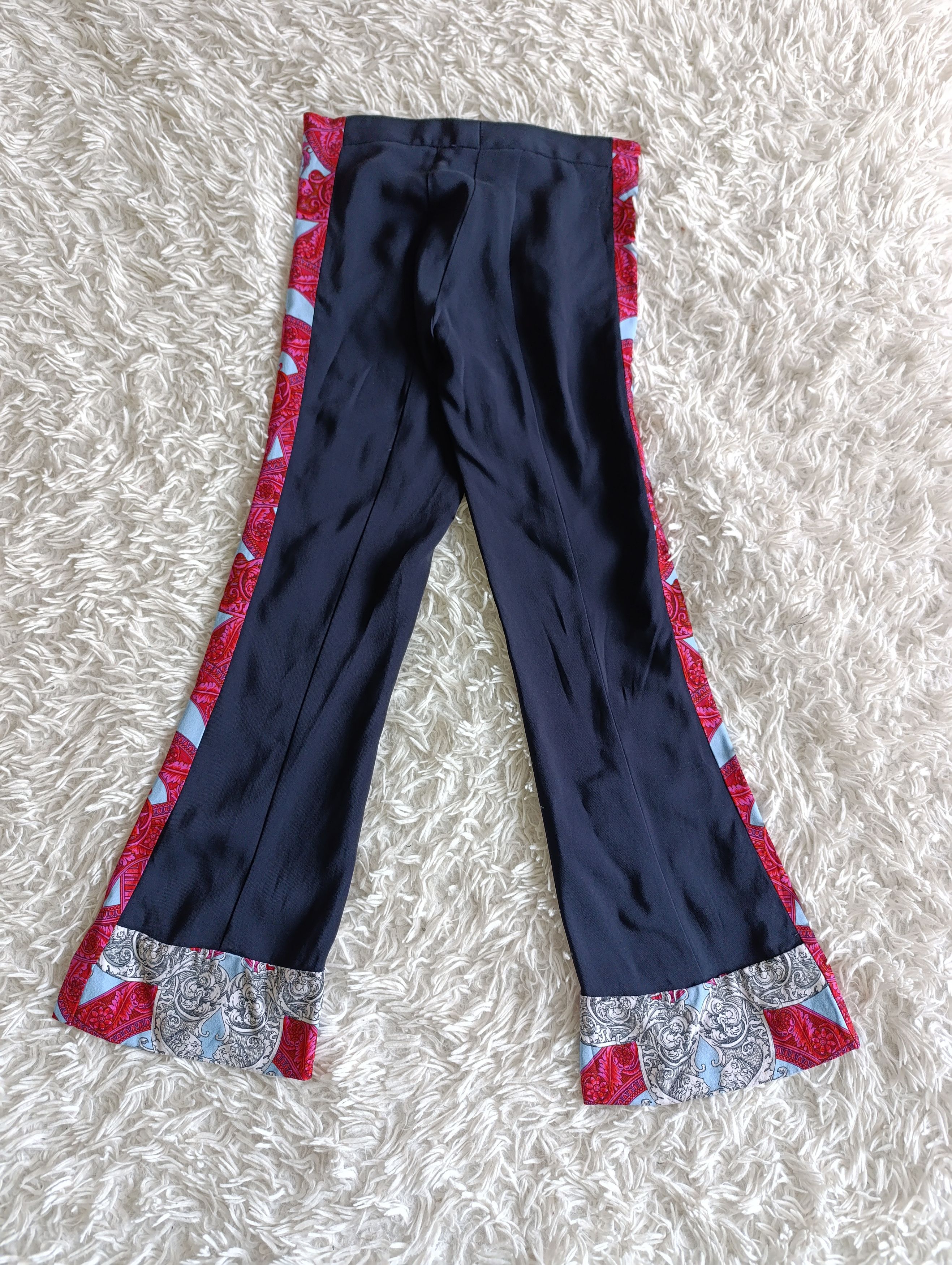 Versace × Versace Jeans Couture GIANNI VERSACE WOMENS Flared VISCOSE PANTS FLORAL PRINT Size 26" / US 2 / IT 38 - 4 Thumbnail