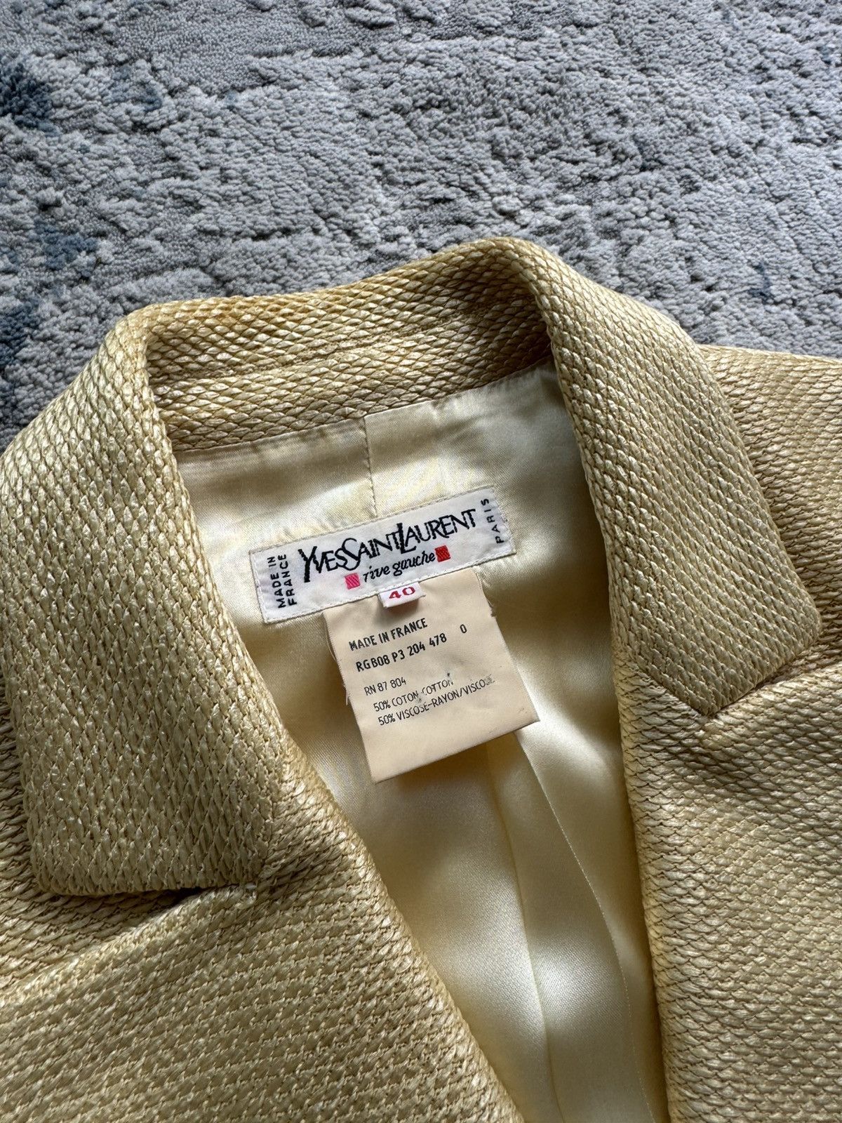 Yves Saint Laurent Yves Saint Laurent Rive Gauche Vintage Blazer Jacket Size 38 Size XS / US 0-2 / IT 36-38 - 6 Thumbnail