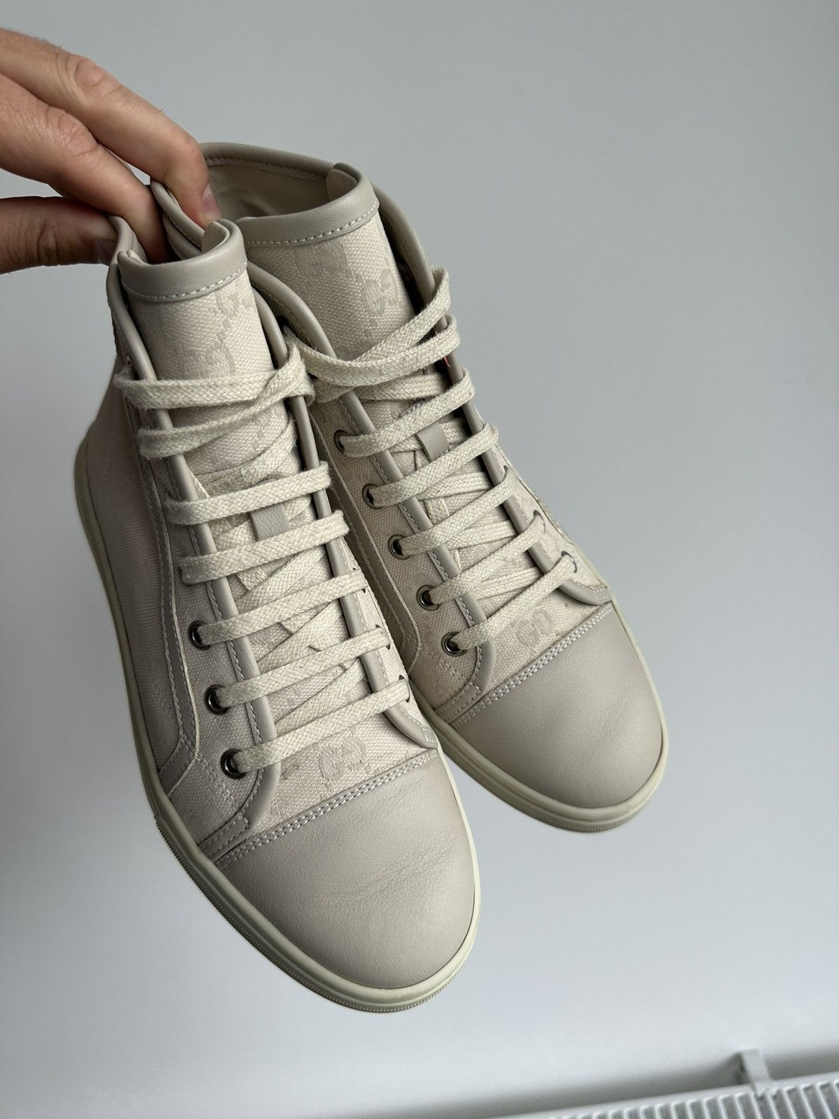 Gucci GUCCI high top GG logo print monogram canvas sneakers Size US 7.5 / IT 37.5 - 5 Thumbnail