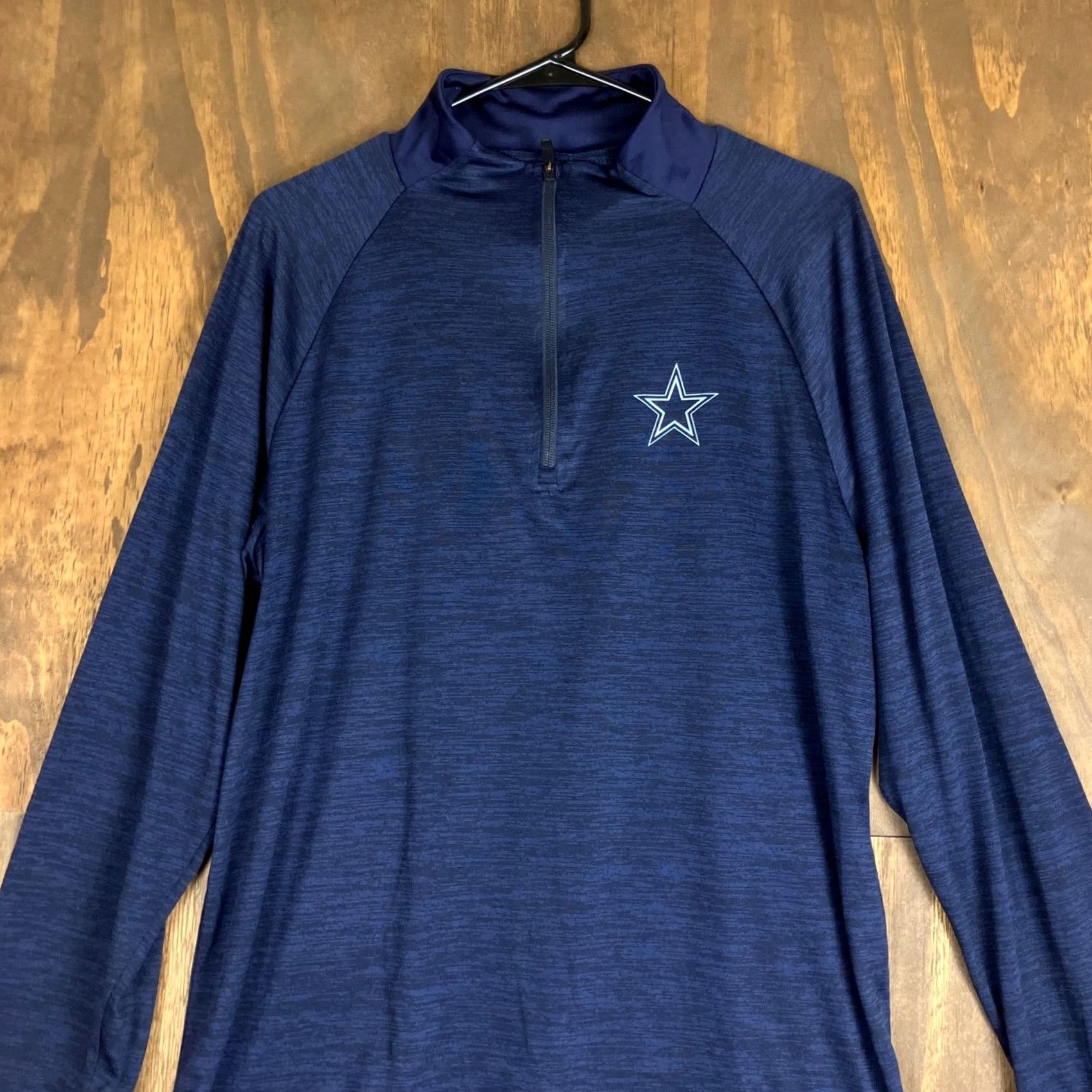 Vintage Dallas Cowboys Mens Shirt Long Sleeve 1/4 Zip Pullover Navy Large Size US L / EU 52-54 / 3 - 2 Thumbnail