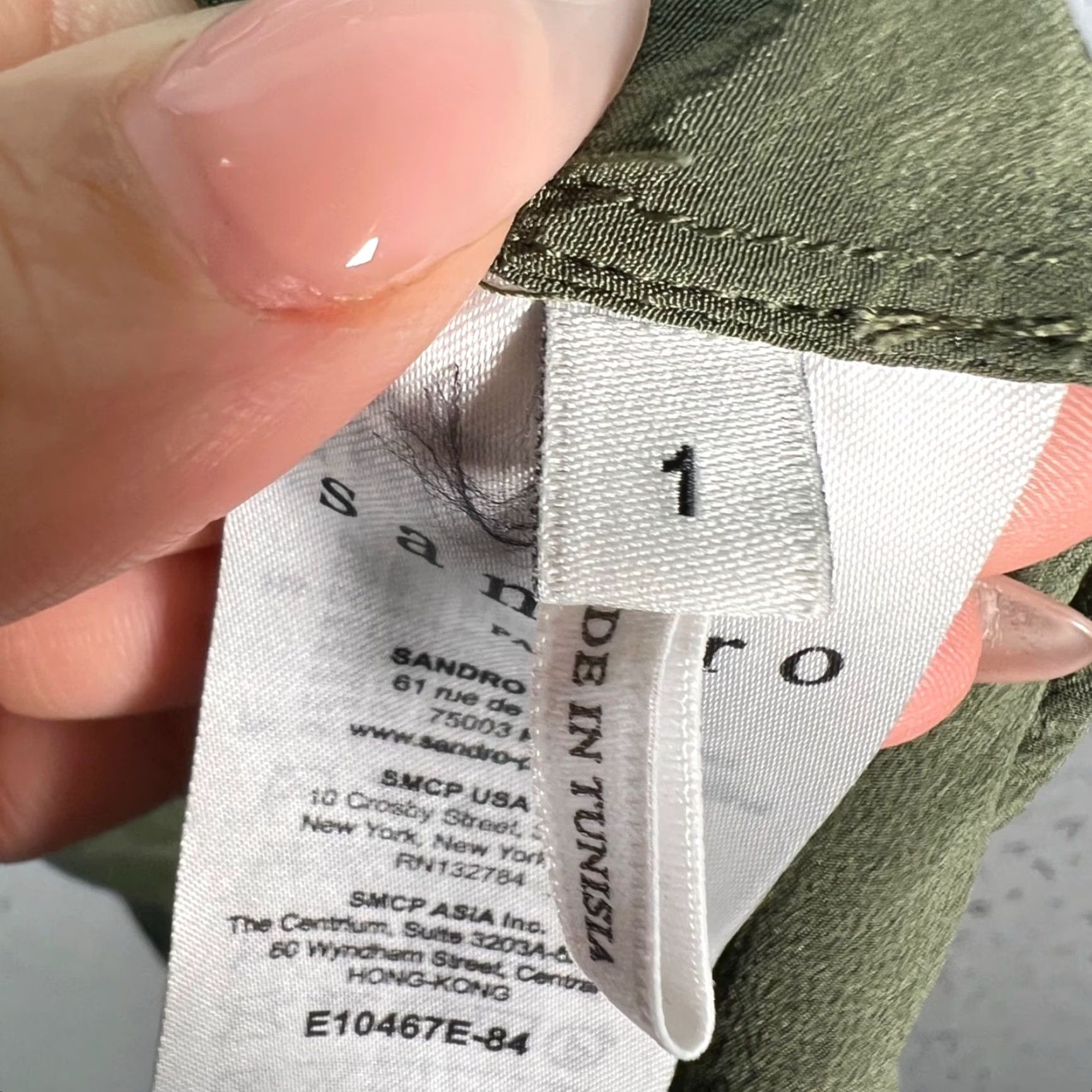 Sandro Sandro Paris Olive Green Sleeveless Silk Top With Black Lace Trim Womens Size 1 Blouse V-Neck Sleeveless Olive Sandro Paris Womens 1 Current Size XS / US 0-2 / IT 36-38 - 4 Thumbnail