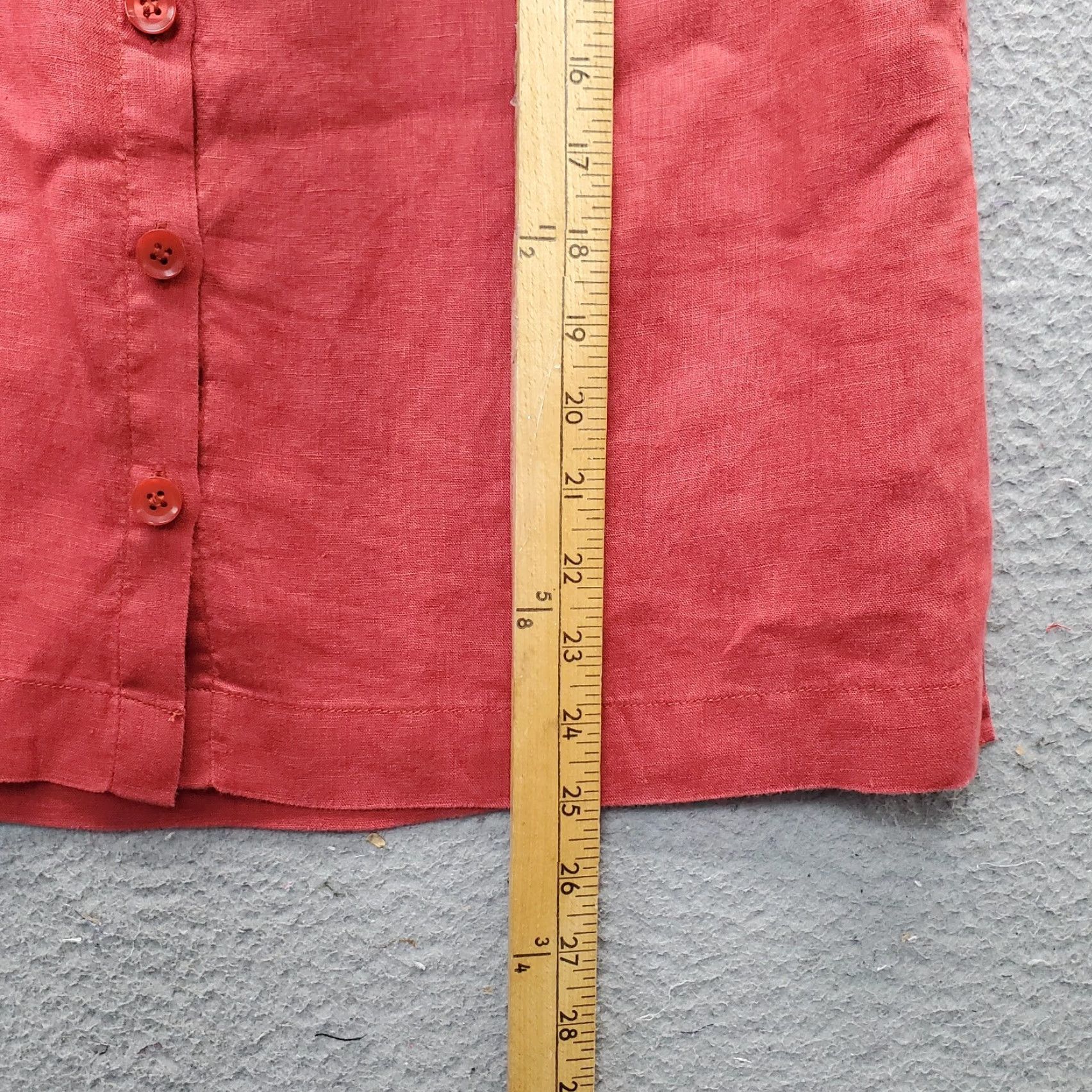 Coldwater Creek Coldwater Creek Shirt Womens S Dark Red Chest Pocket Short Sleeve Button Up Size S / US 4 / IT 40 - 5 Thumbnail
