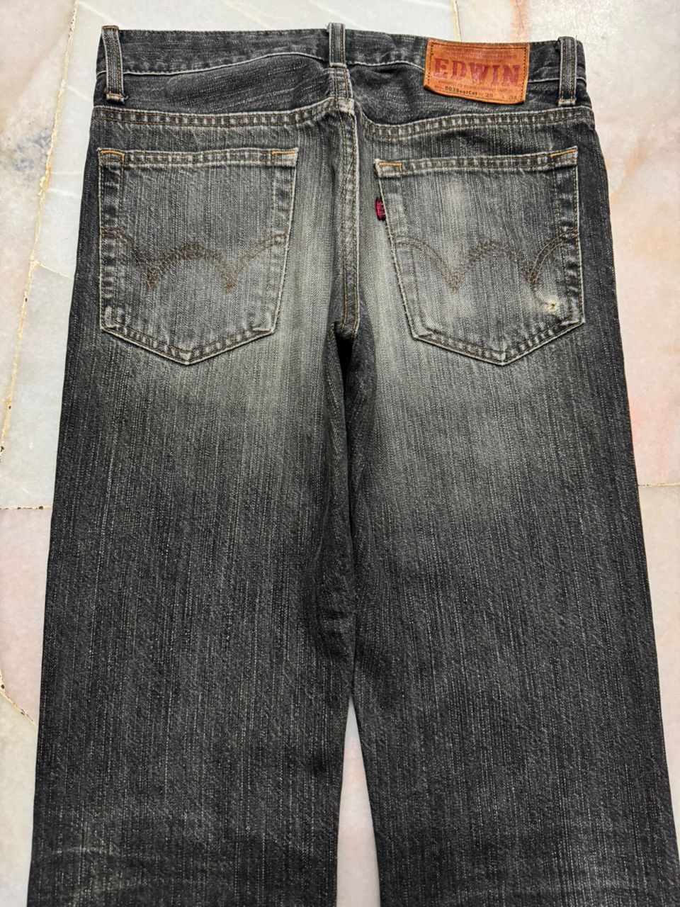 Edwin 💥503 Bootcut💥Vintage Edwin Rebel Sand Washed Dark Denim Jean Size US 27 - 14 Thumbnail