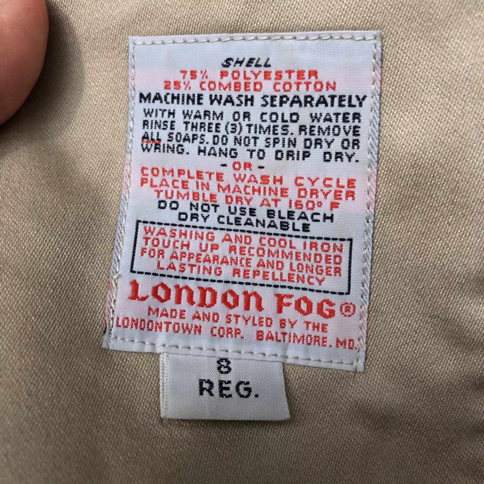 London Fog Women Trench Coat Sz 8 Beige Tan Weatherwear Single Breast Size M / US 6-8 / IT 42-44 - 14 Thumbnail