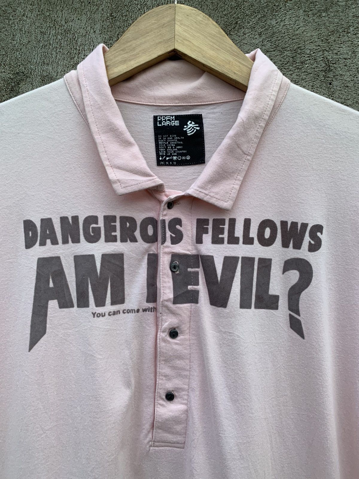 PPFM Y2k PPFM dangerous fellows am i evil ? double layer polos Size US L / EU 52-54 / 3 - 1 Thumbnail