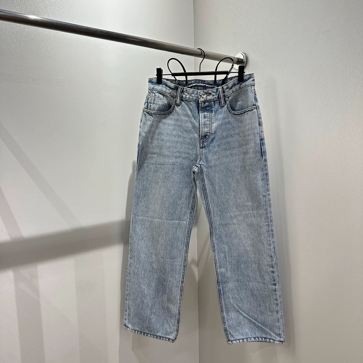 Alexander Wang Alexanderwang may395 crystal letter denim jeans 25 Size 25" / US 0 / IT 36 - 1 Thumbnail