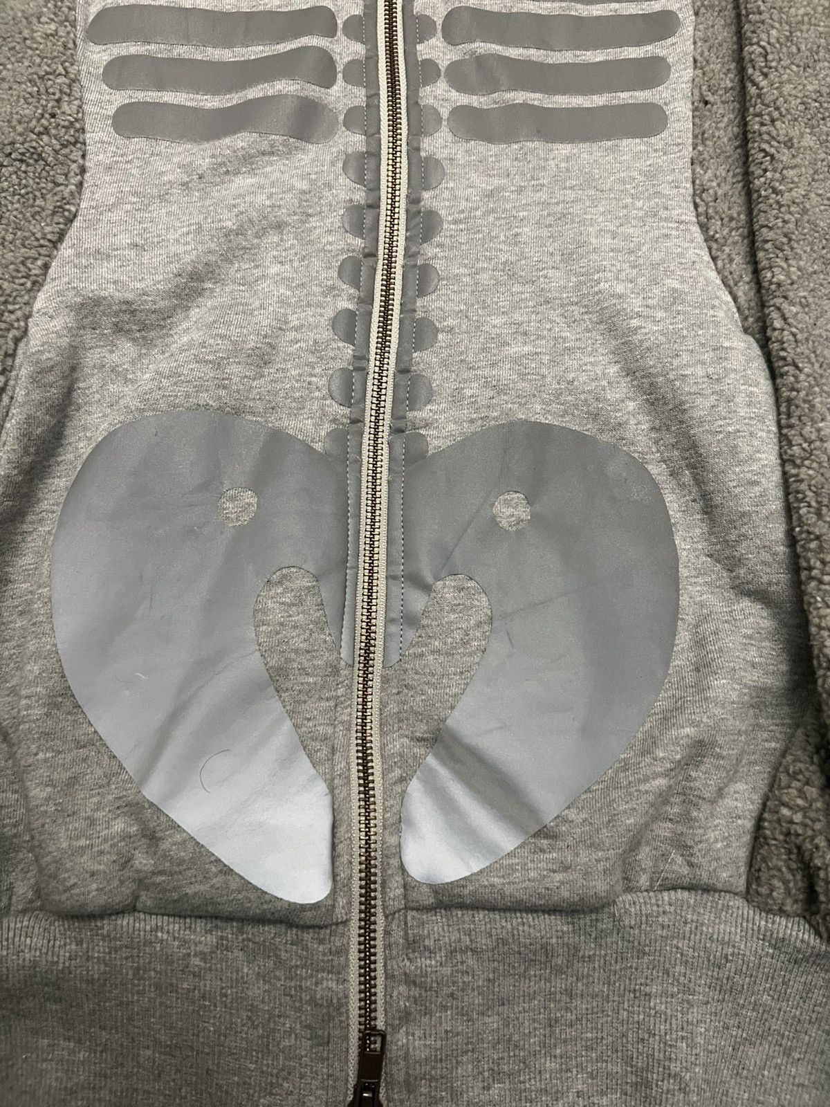 Ne-Net Ne-net Grey Skeleton Bear Ear Hoodie Size US M / EU 48-50 / 2 - 2 Thumbnail