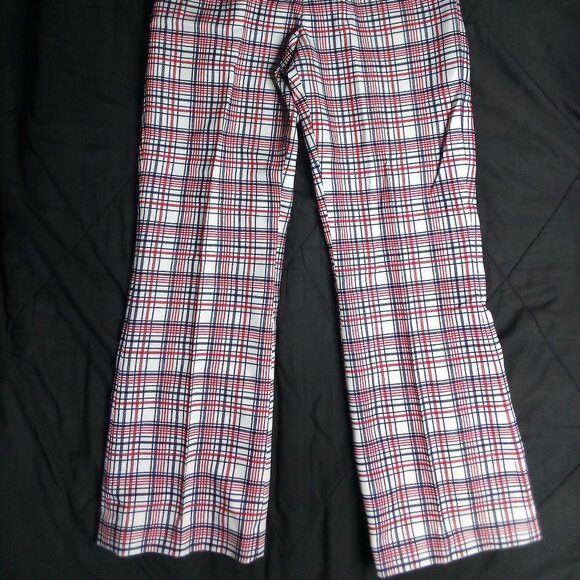 Levi's Vintage Levi's Sta-Prest Gals Plaid Polyester Pants Flared Size 30" / US 8 / IT 44 - 3 Thumbnail