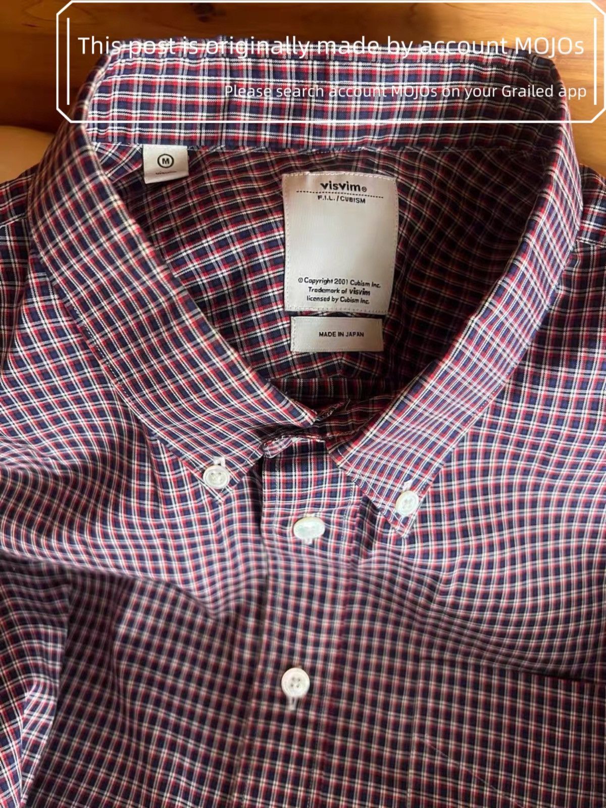 Visvim Sz M Visvim Early Period Vintage Plaid Shirt mojos431 Size US M / EU 48-50 / 2 - 8 Thumbnail
