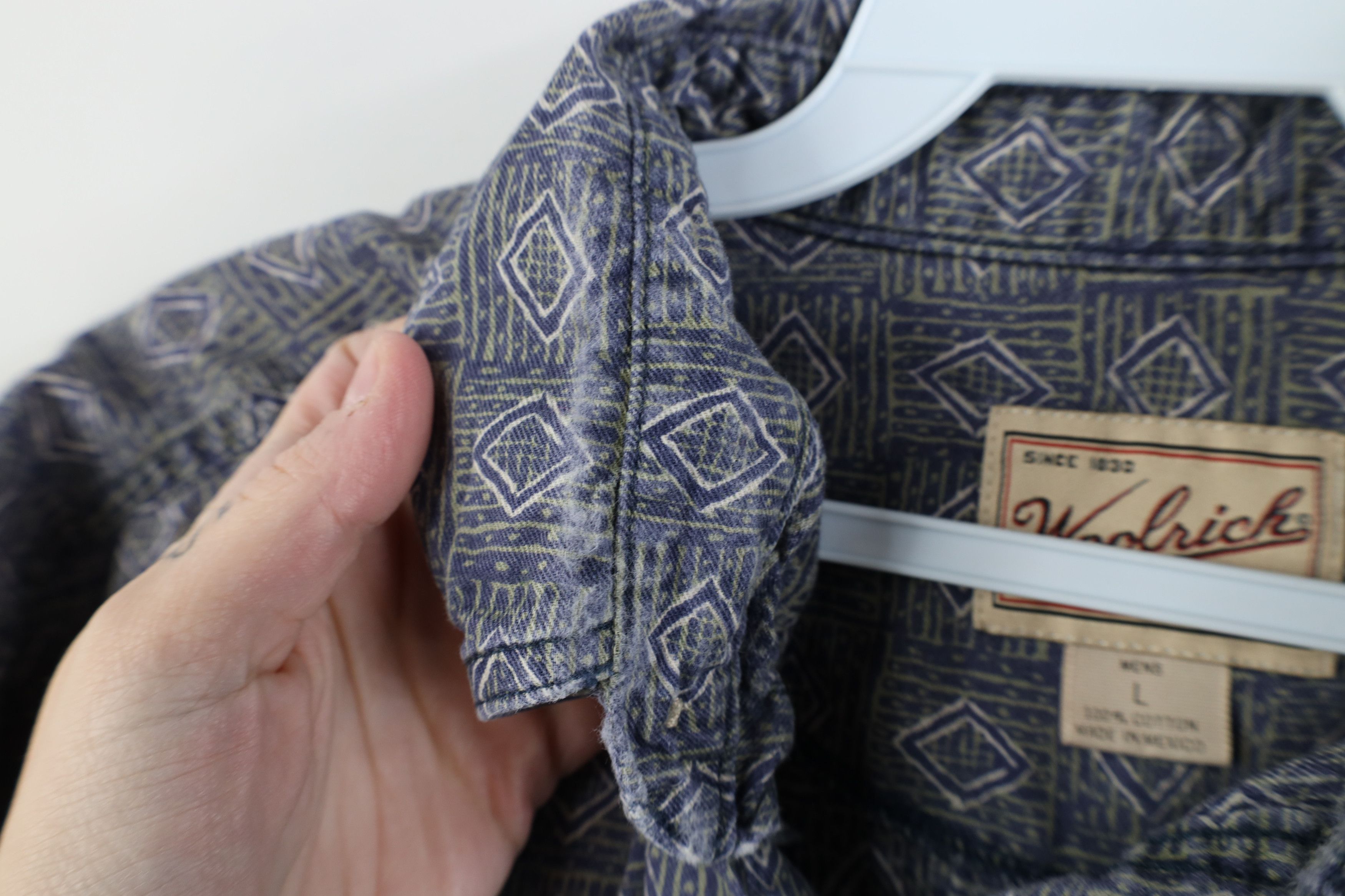 Woolrich Woolen Mills Vintage 90s Woolrich Short Sleeve Button Down Shirt Size US L / EU 52-54 / 3 - 6 Thumbnail