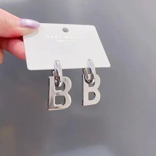 Other Letter B Drop Earring (1pairs） Size ONE SIZE - 2 Thumbnail