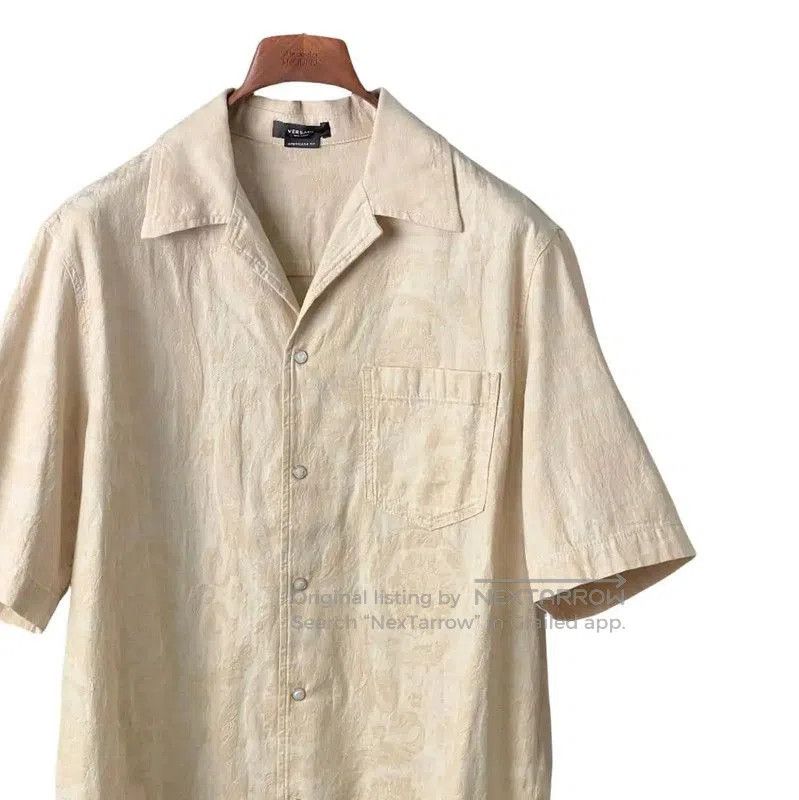 Versace Versace Beige Cotton Short Sleeve Shirt for Summer . Size US S / EU 44-46 / 1 - 3 Thumbnail