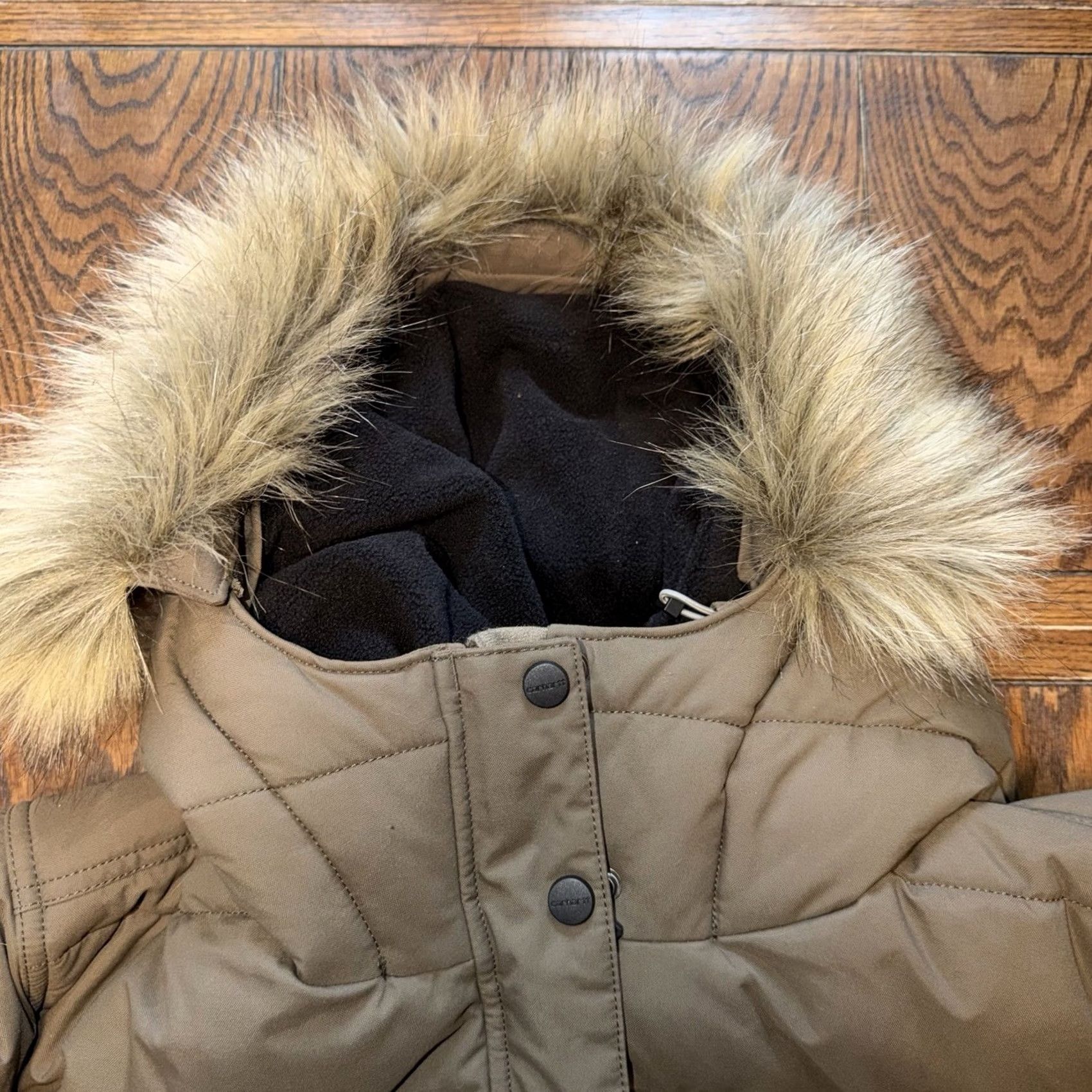 Carhartt Carhartt Women’sRain Defender Hooded Puffer Parka Jacket OC5456-W 3XL Fur Brown Long Women Coat Winter Outdoor Hooded Plus Size Size XXL / US 16-18 / IT 52-54 - 5 Thumbnail
