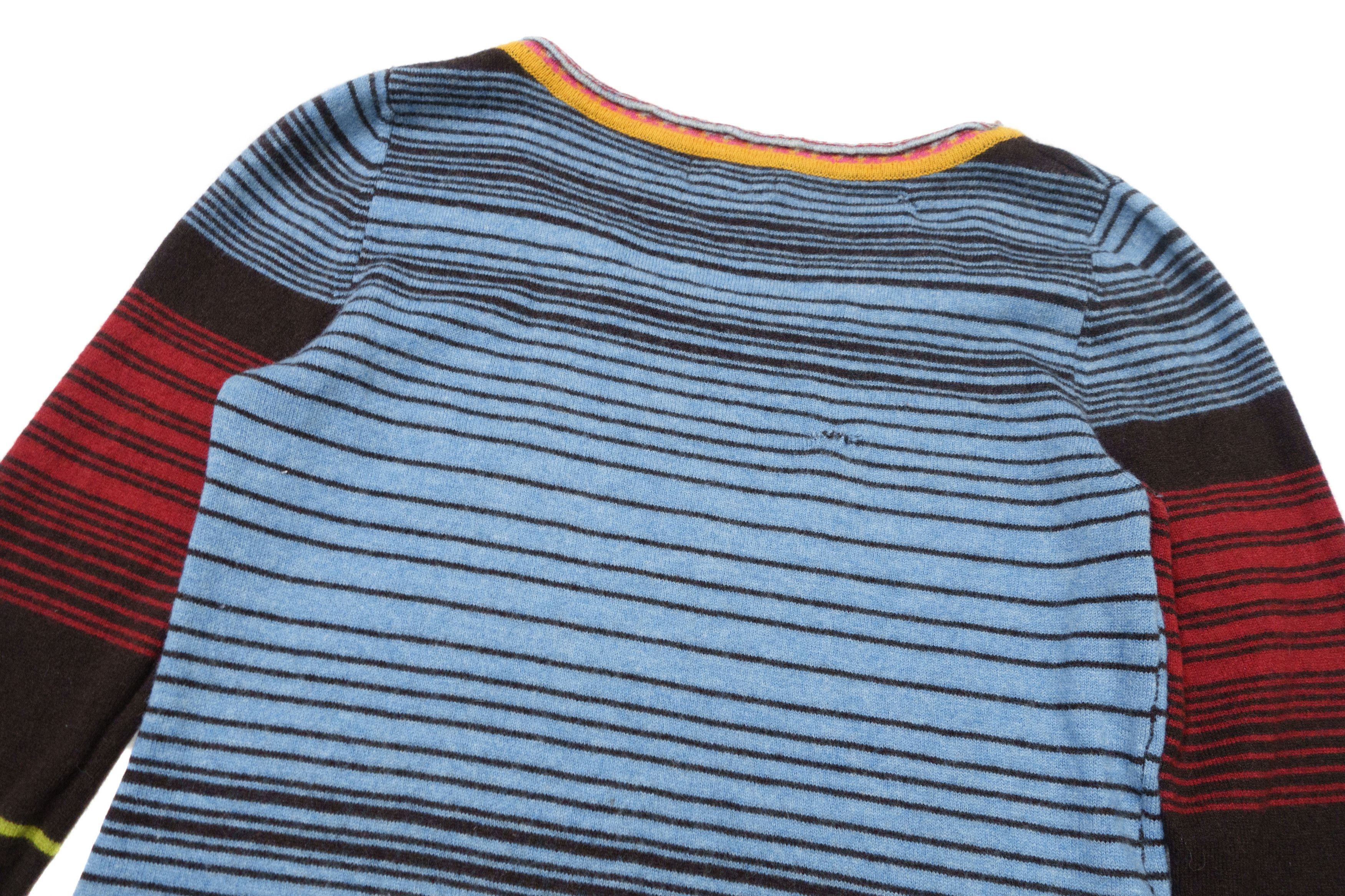 Other IVKO Striped Wool Knit Dress Floral Intarsia Pattern Y2K Size S / US 4 / IT 40 - 4 Thumbnail
