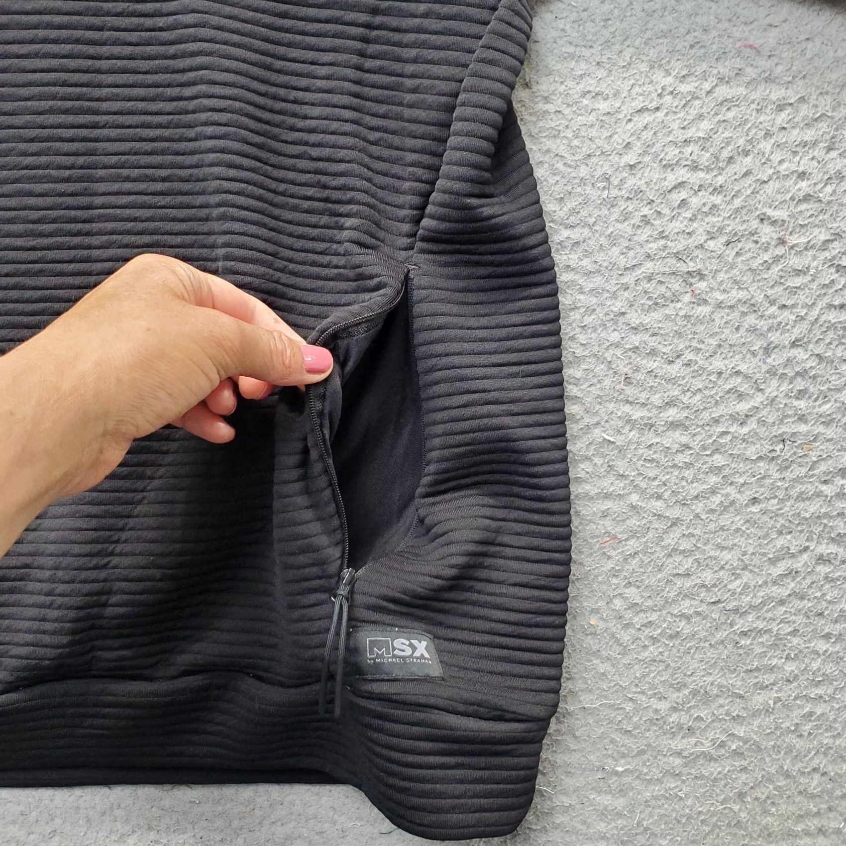 Vintage MSX By Michael Strahan Hoodie Mens XL Black Fleece Lined Ribbed Quarter Zip Size US XL / EU 56 / 4 - 7 Thumbnail