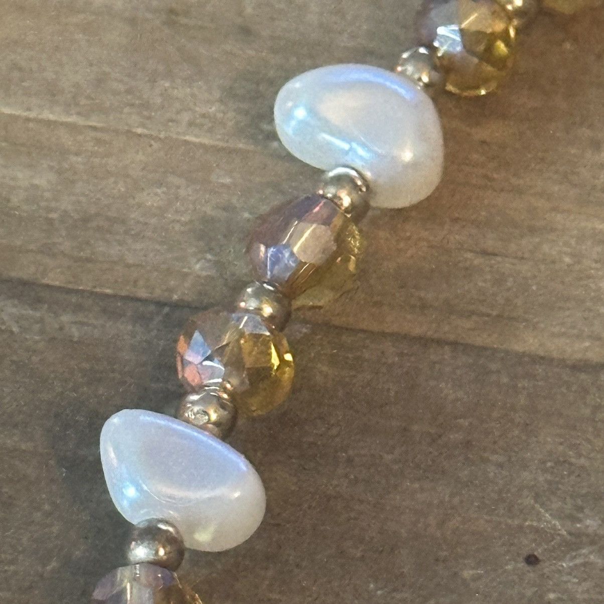 Other Handmade amber crystal bead and freshwater pearl necklace Size ONE SIZE - 4 Thumbnail