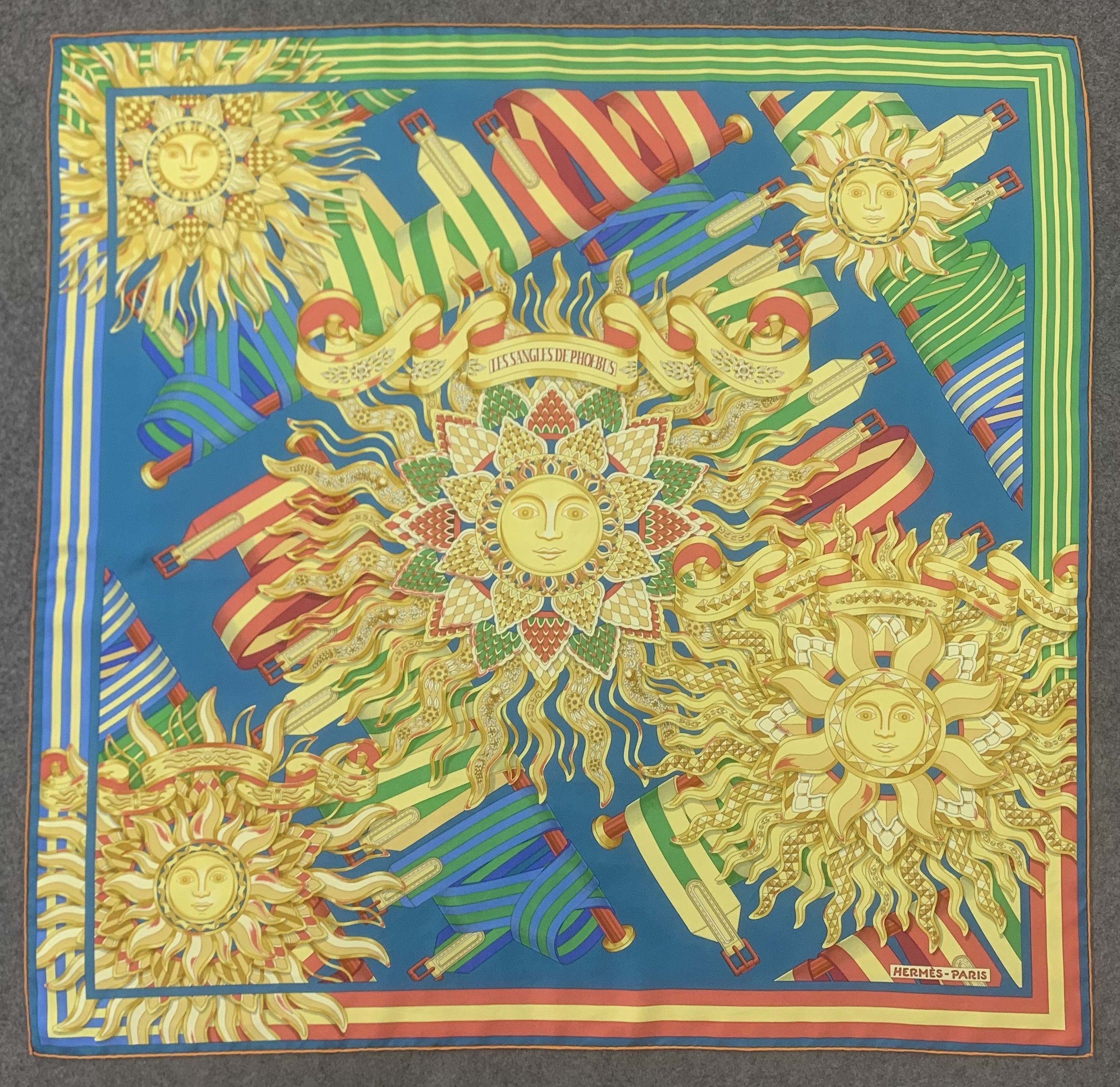 Hermes Hermes Scarf Les Sangles de Phoebus by J. Metz 90cm A4971 Size ONE SIZE - 1 Thumbnail
