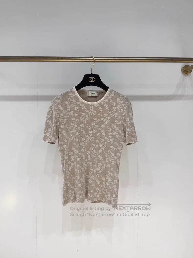 Fendi 25FW Spring/Summer Small Floral Pattern Knit Short S