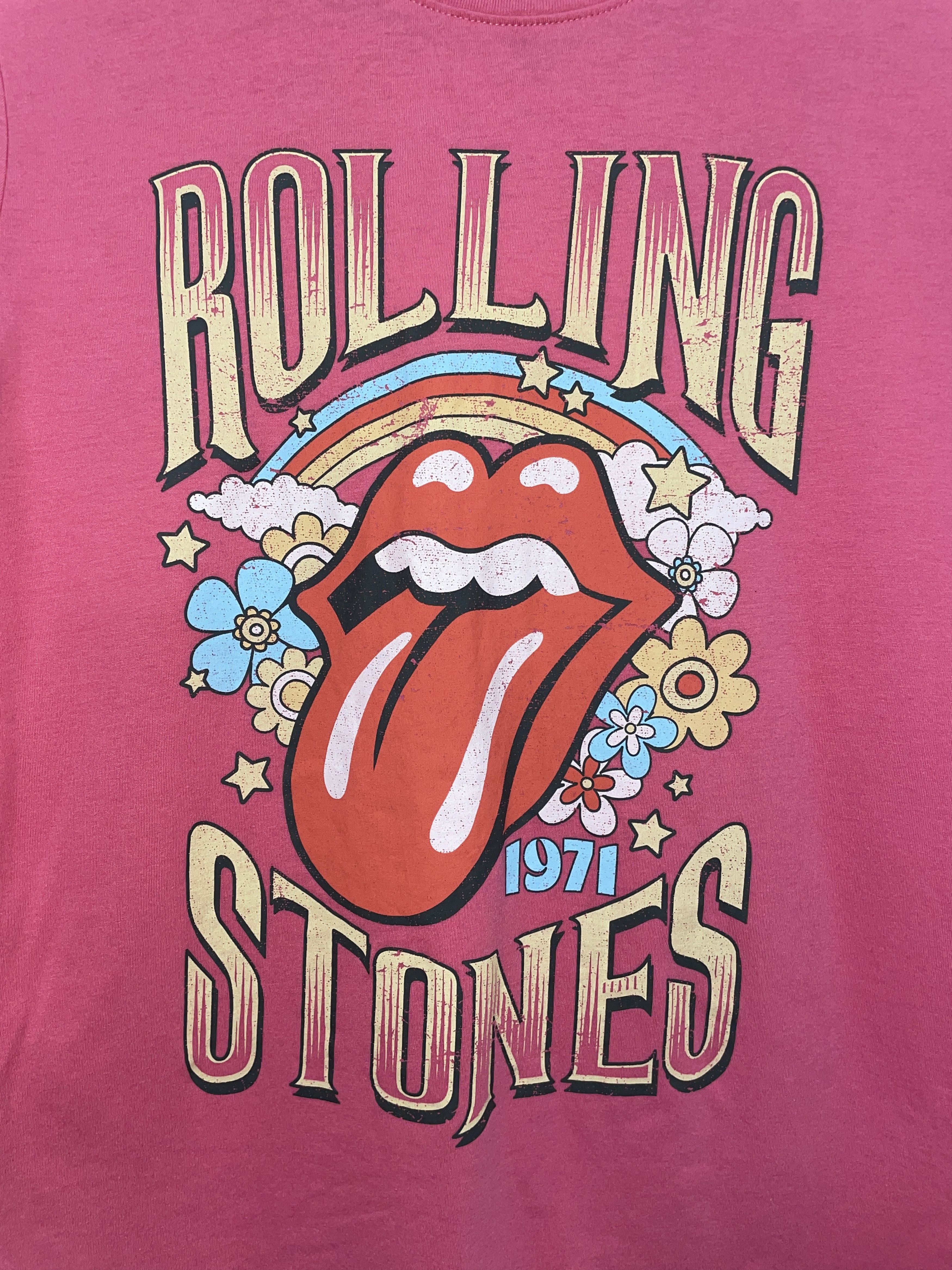 The Rolling Stones Rolling Stones UK Tour 1971 Pink Shirt Graphic Print Size US M / EU 48-50 / 2 - 2 Thumbnail