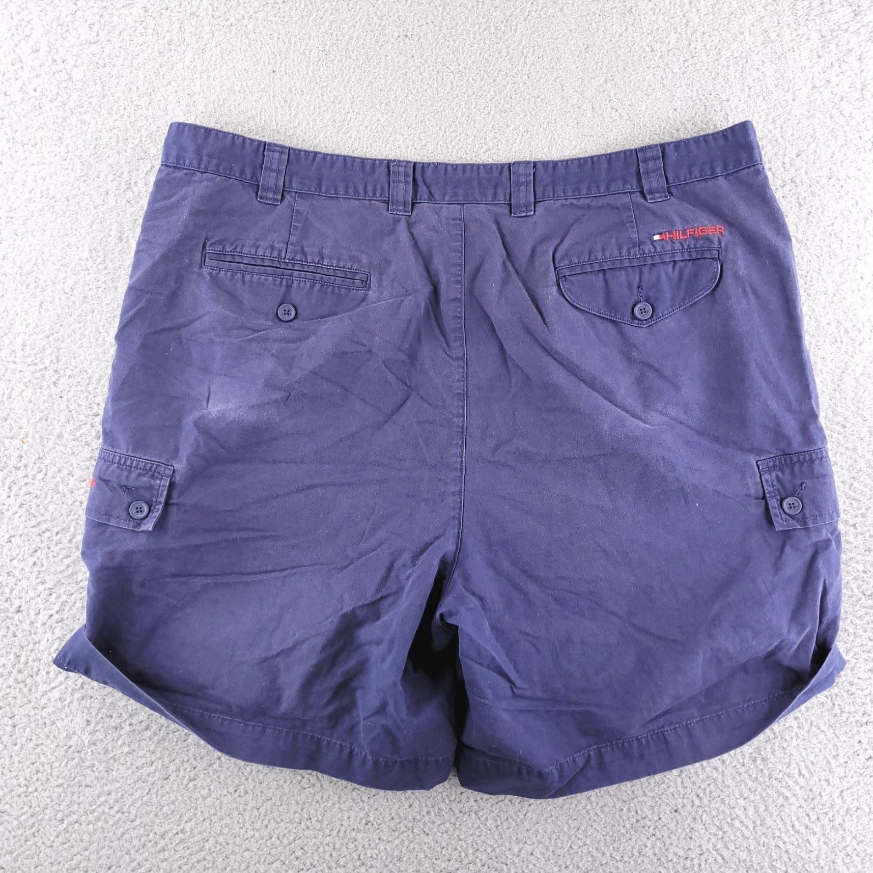 Tommy Hilfiger VINTAGE Tommy Hilfiger Shorts Mens 40 Blue Cargo Distressed Size US 40 / EU 56 - 5 Thumbnail